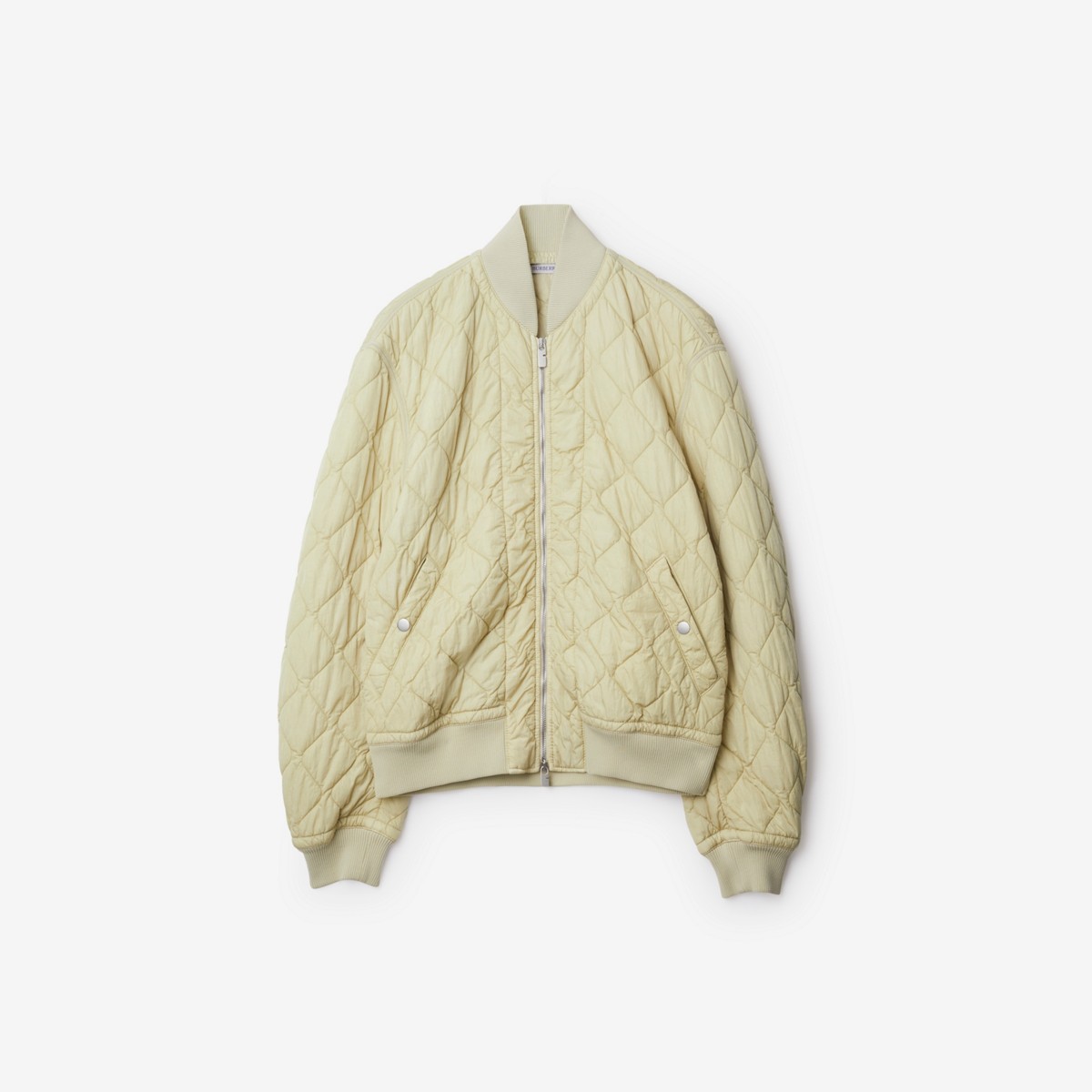 Burberry Quilted Nylon Bomber Jacket In Soap