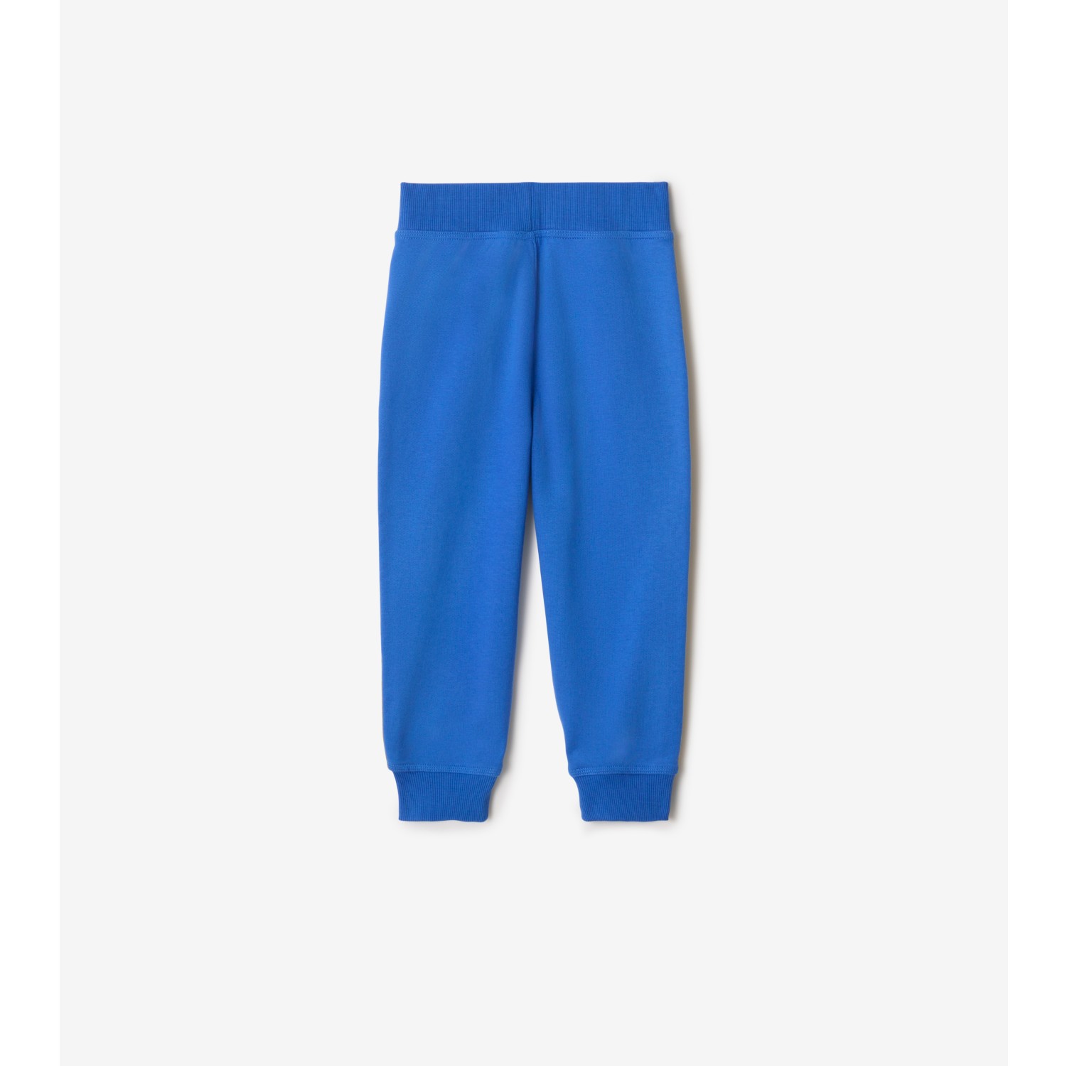 Check Trim Cotton Jogging Pants