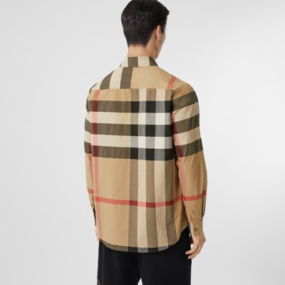 burberry check print shirt