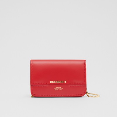 Burberry Red Card Holder On Chain