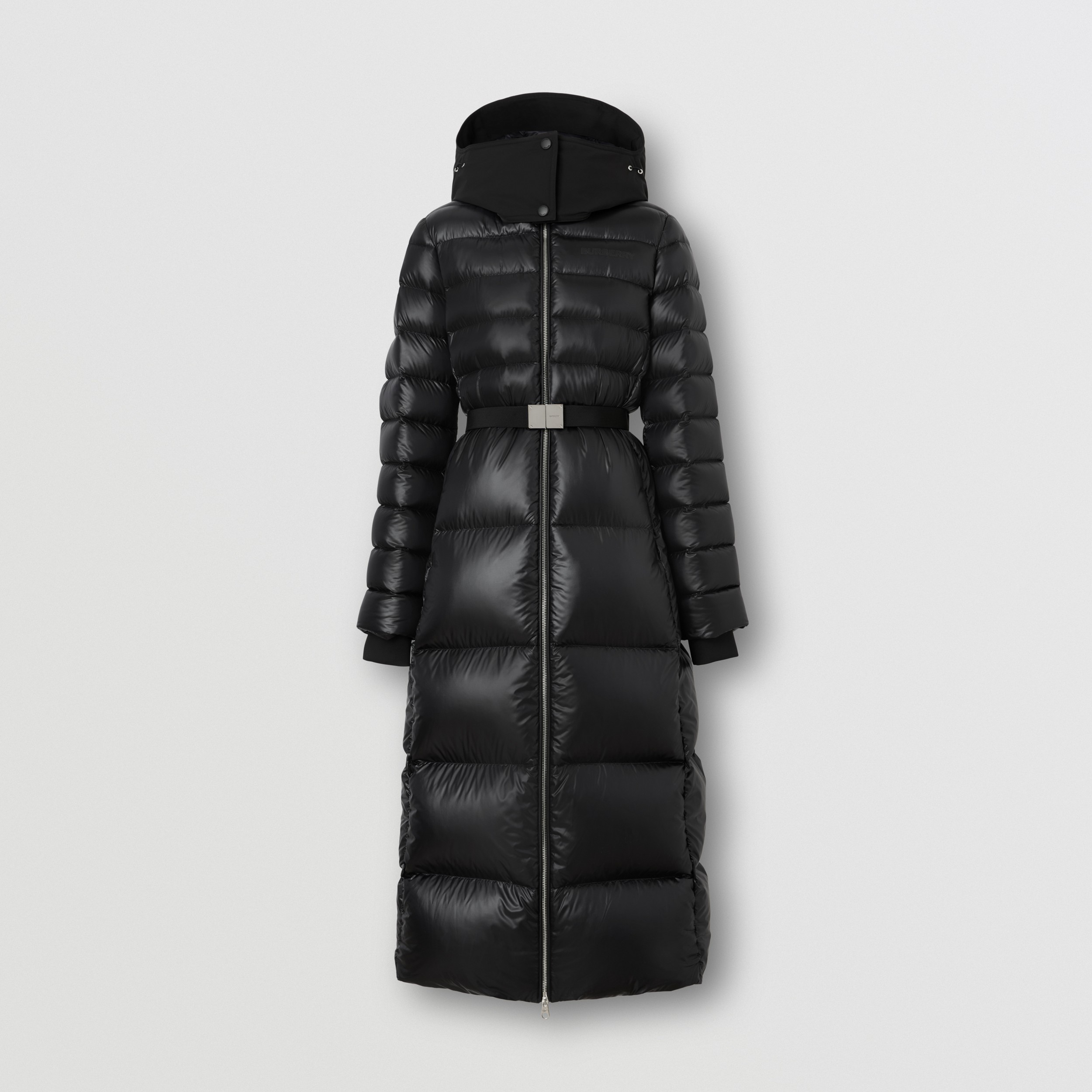 Contrast Hood Nylon Puffer Coat in Black - Women | Burberry® Official - 4