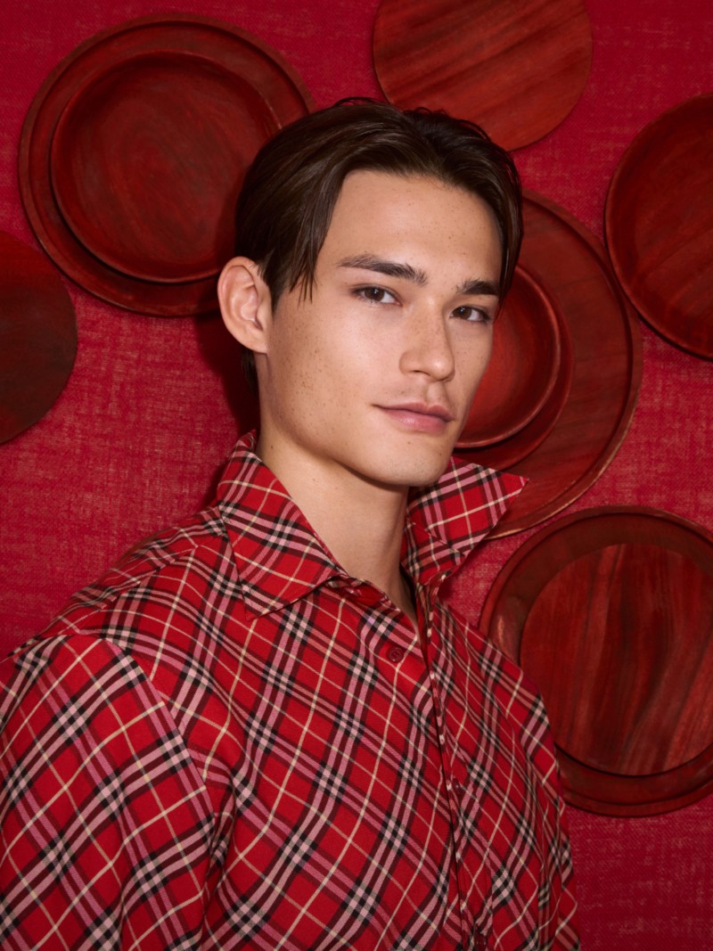 Model wearing Men's Lunar New Year Collection