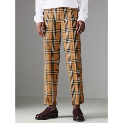 Burberry Vintage Check Cotton Trousers 