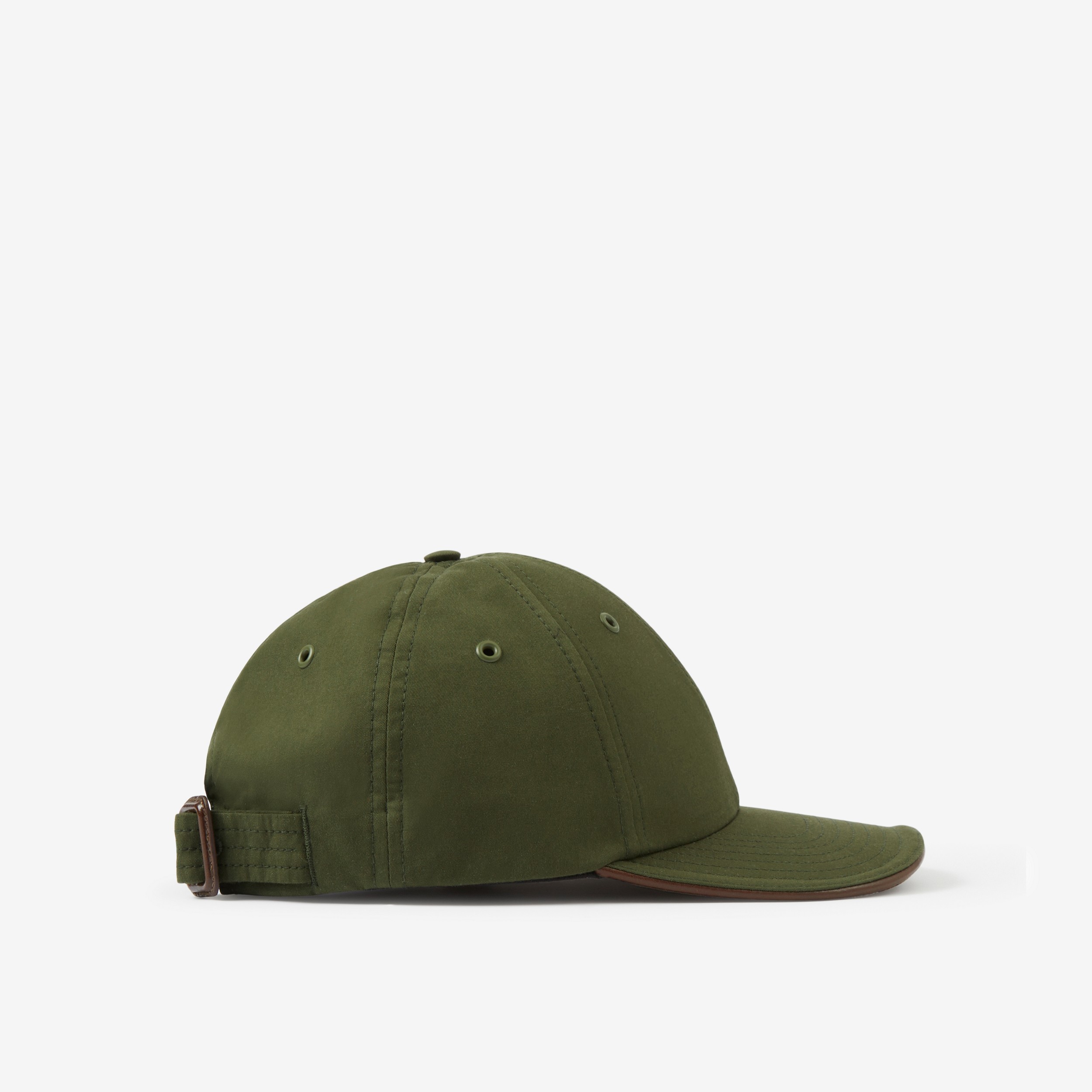 Monogram Motif Tropical Gabardine Baseball Cap in Army Green | Burberry® Official - 2