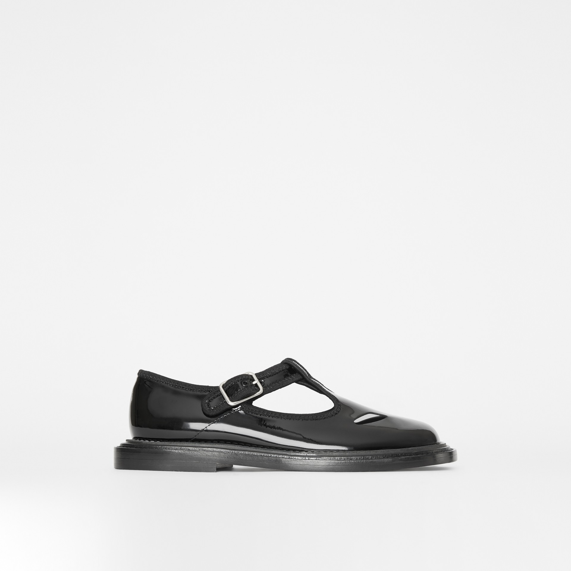 Patent Leather T-bar Shoes in Black - Women | Burberry United States