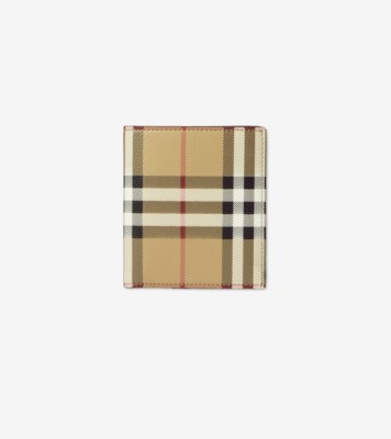Check Folding Card Case in Archive beige - Men, Canvas | Burberry 