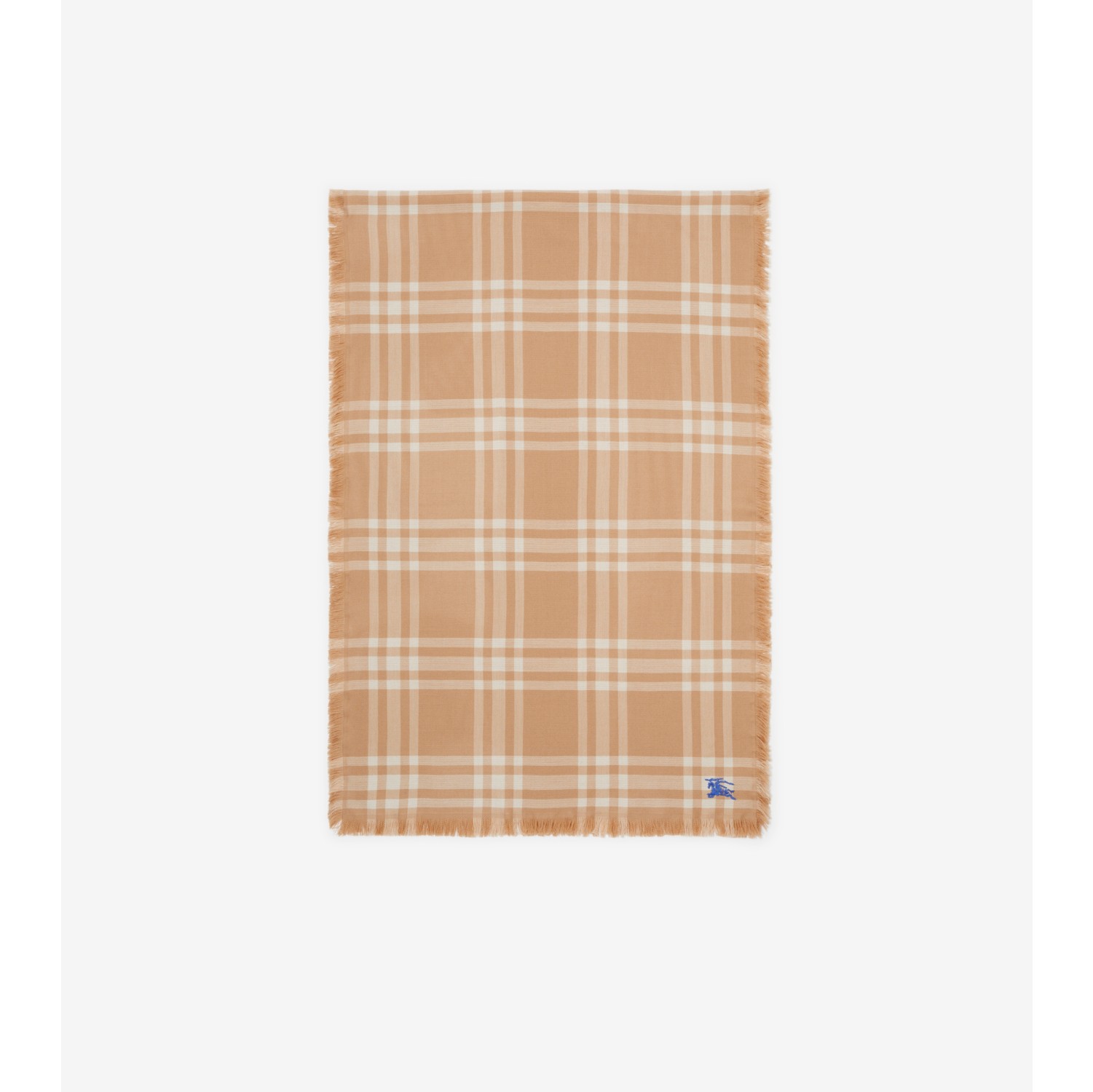 Burberry lightweight check wool cashmere scarf on sale