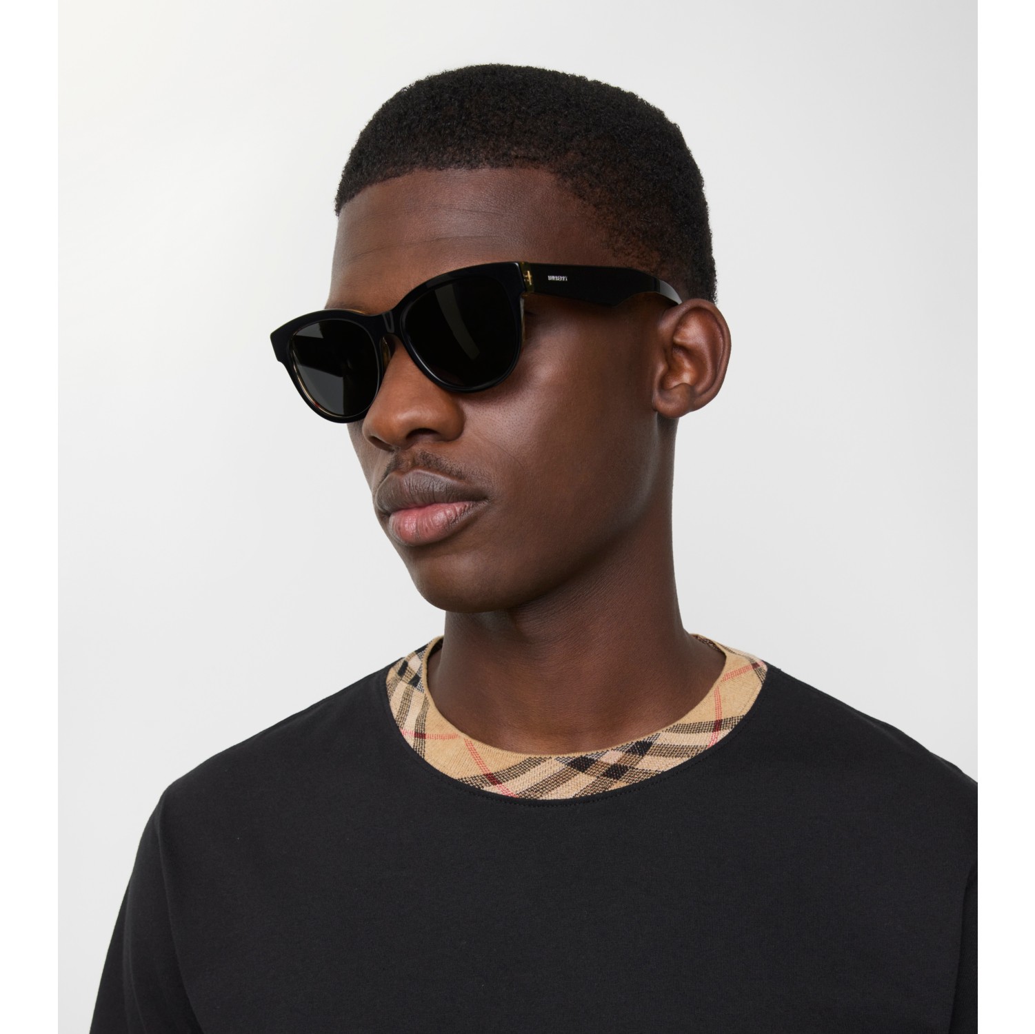 Check Round Sunglasses