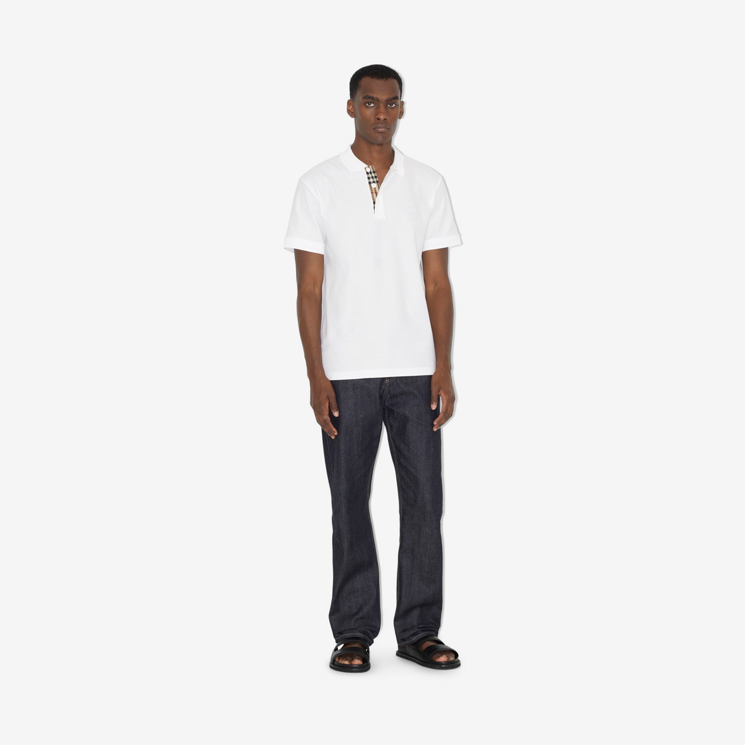 モノグラムモチーフ ポロシャツ (ホワイト) - メンズ | Burberry®公式サイト