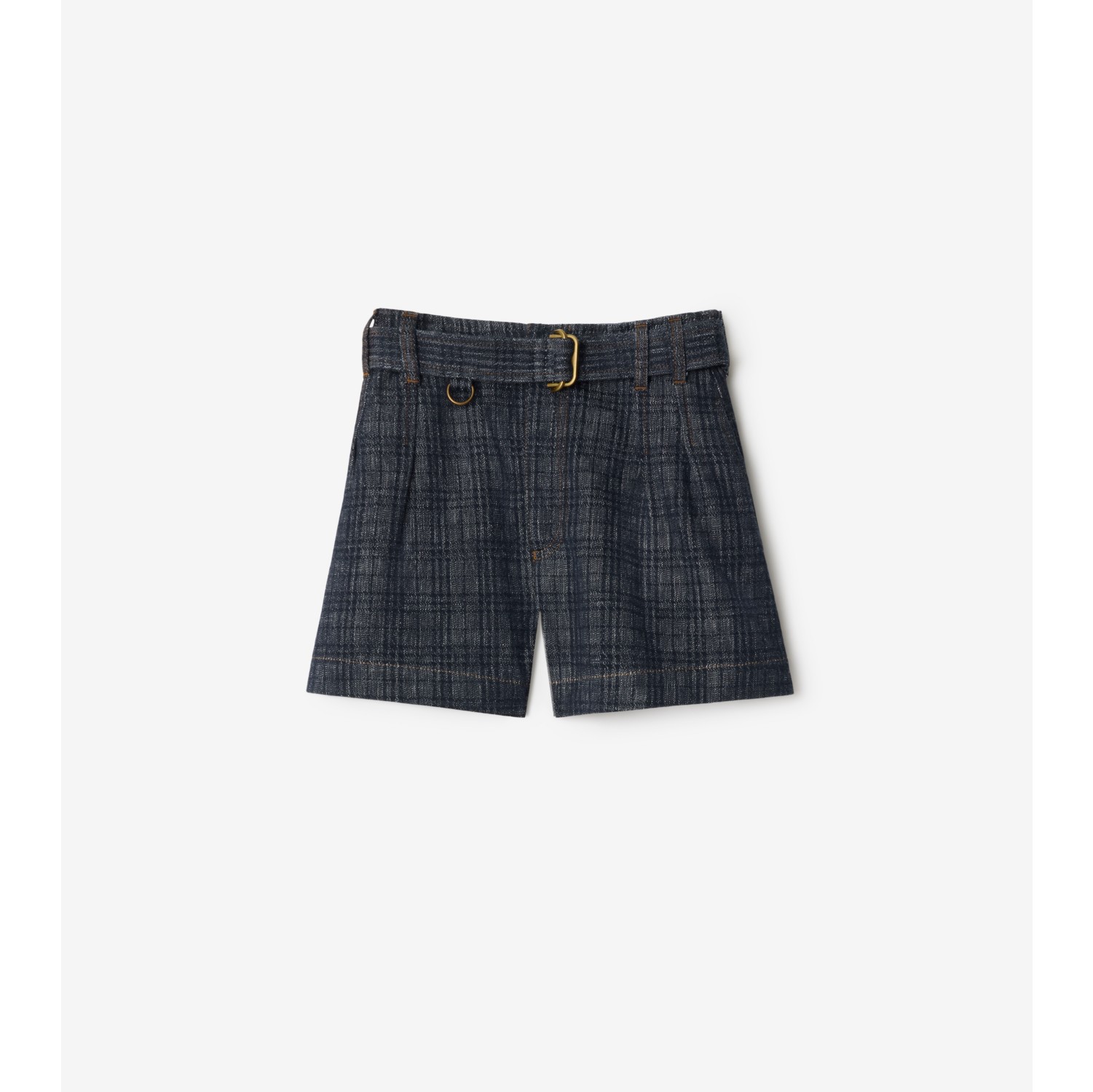 Pantalones cortos vaqueros Check con cinturón