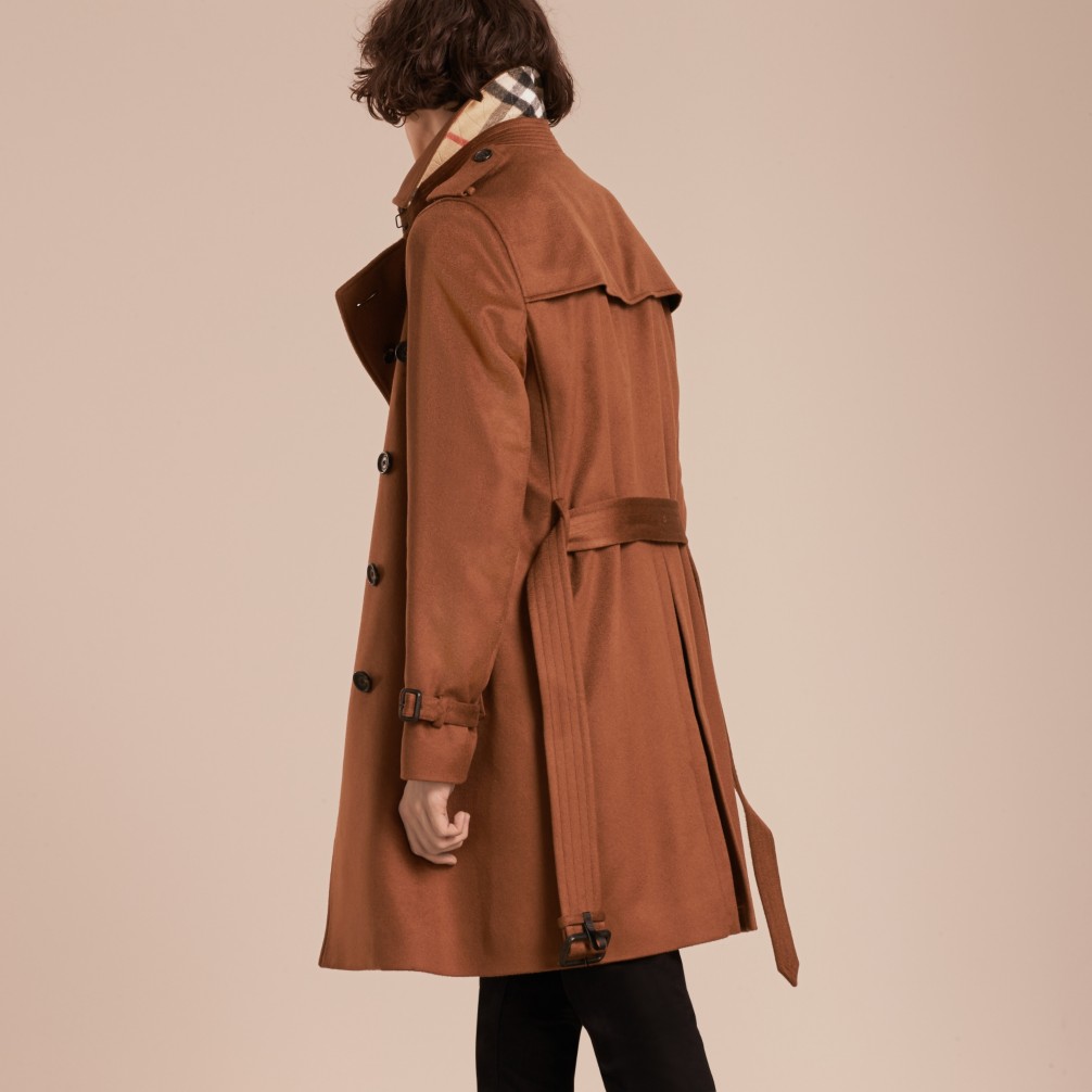 焦茶棕 羊绒 trench 风衣 产品图片21