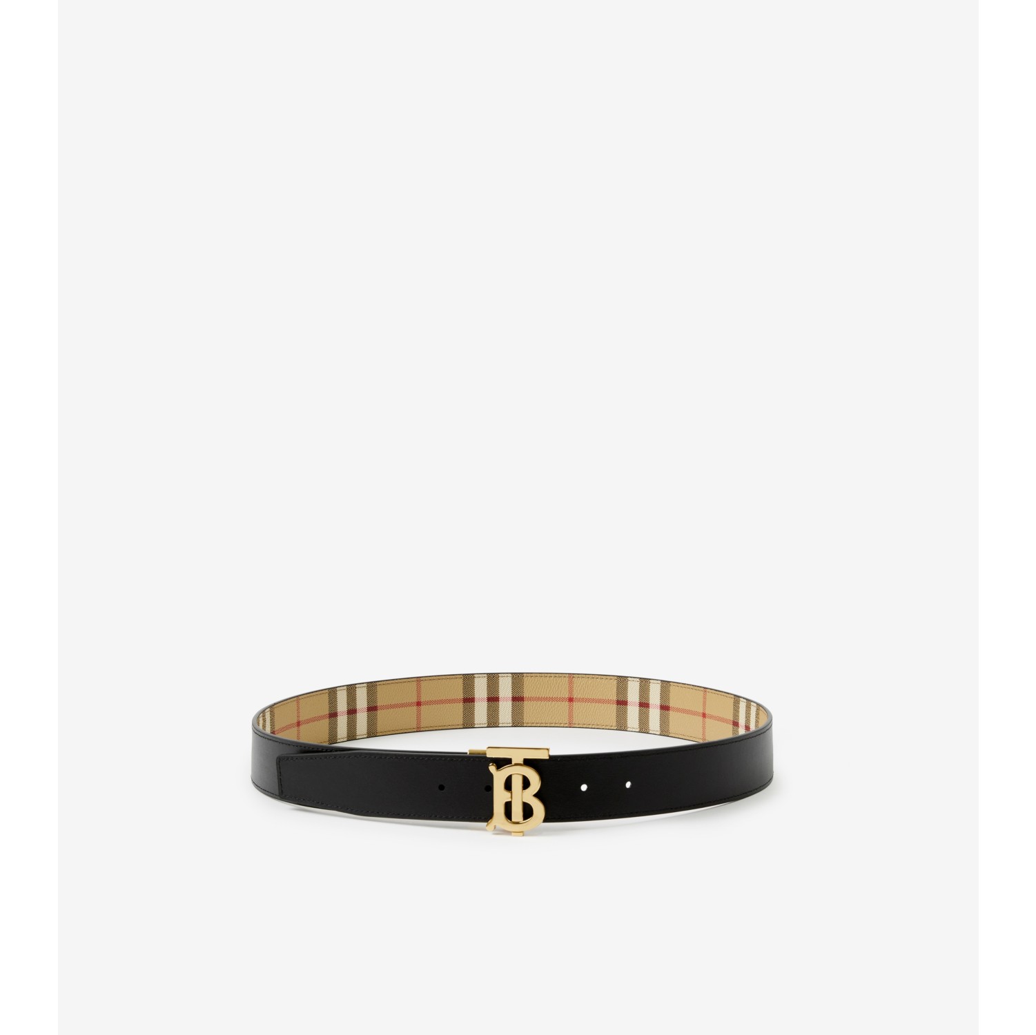 TB Vintage Check Belt in Beige - Burberry