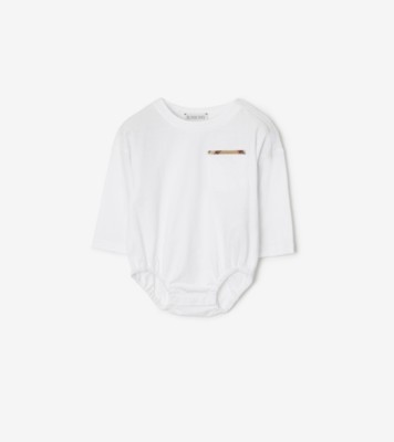 BURBERRY ワンピース 14Y ホワイト 87932204-70AB-4C1C-98AF-