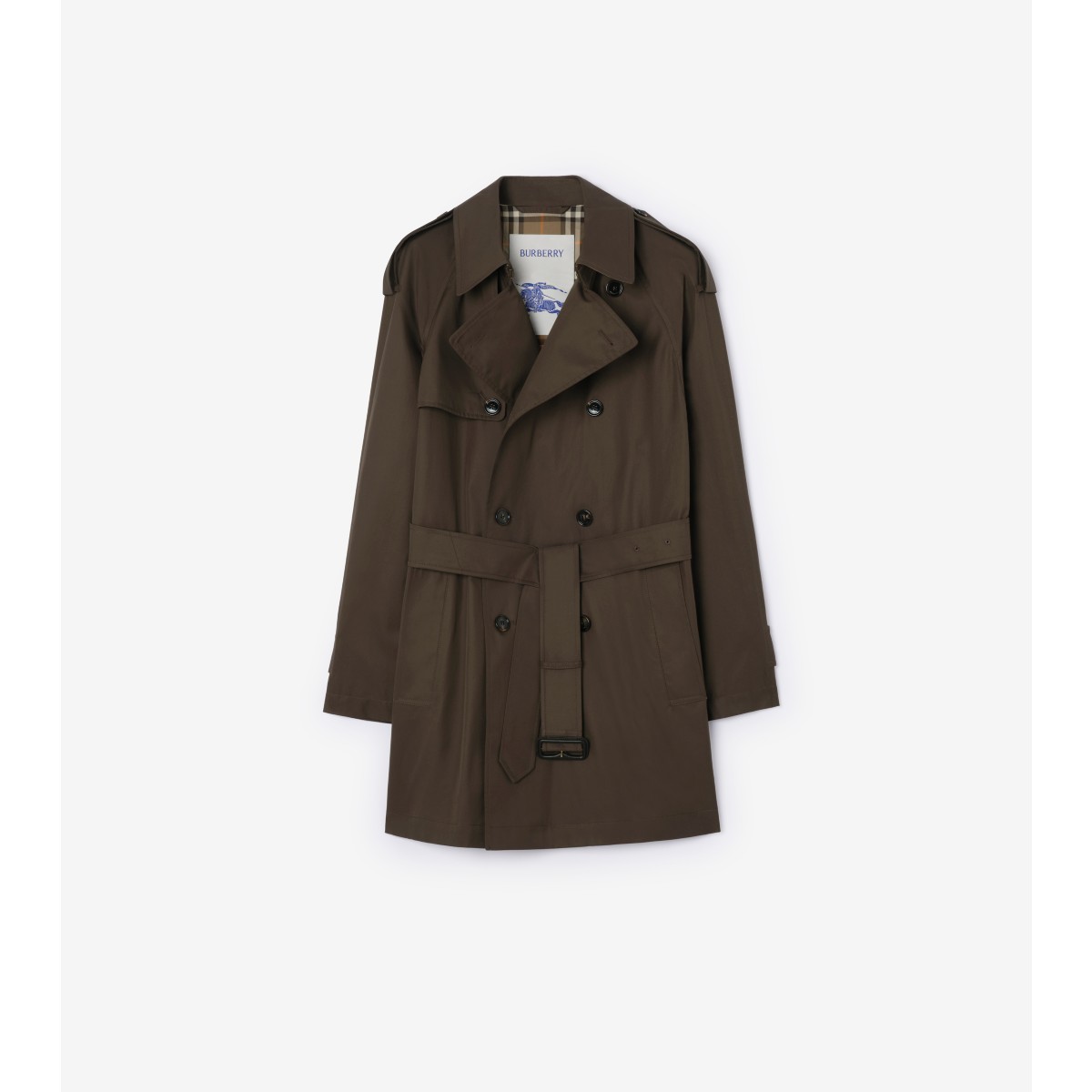  Check Mid-length Gabardine Leadenham Trench Coat