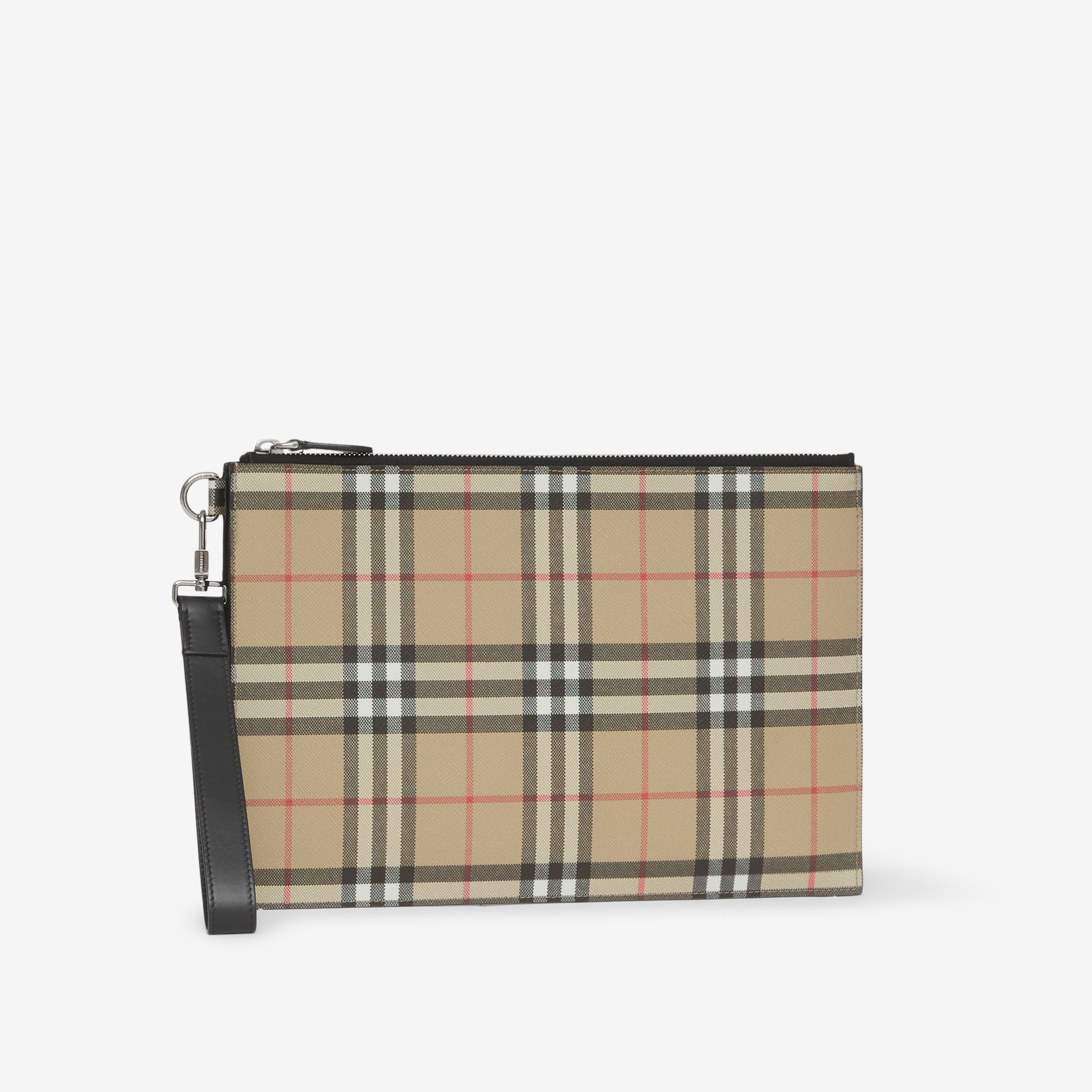 Vintage Check Zip Pouch in Archive Beige - Men | Burberry® Official