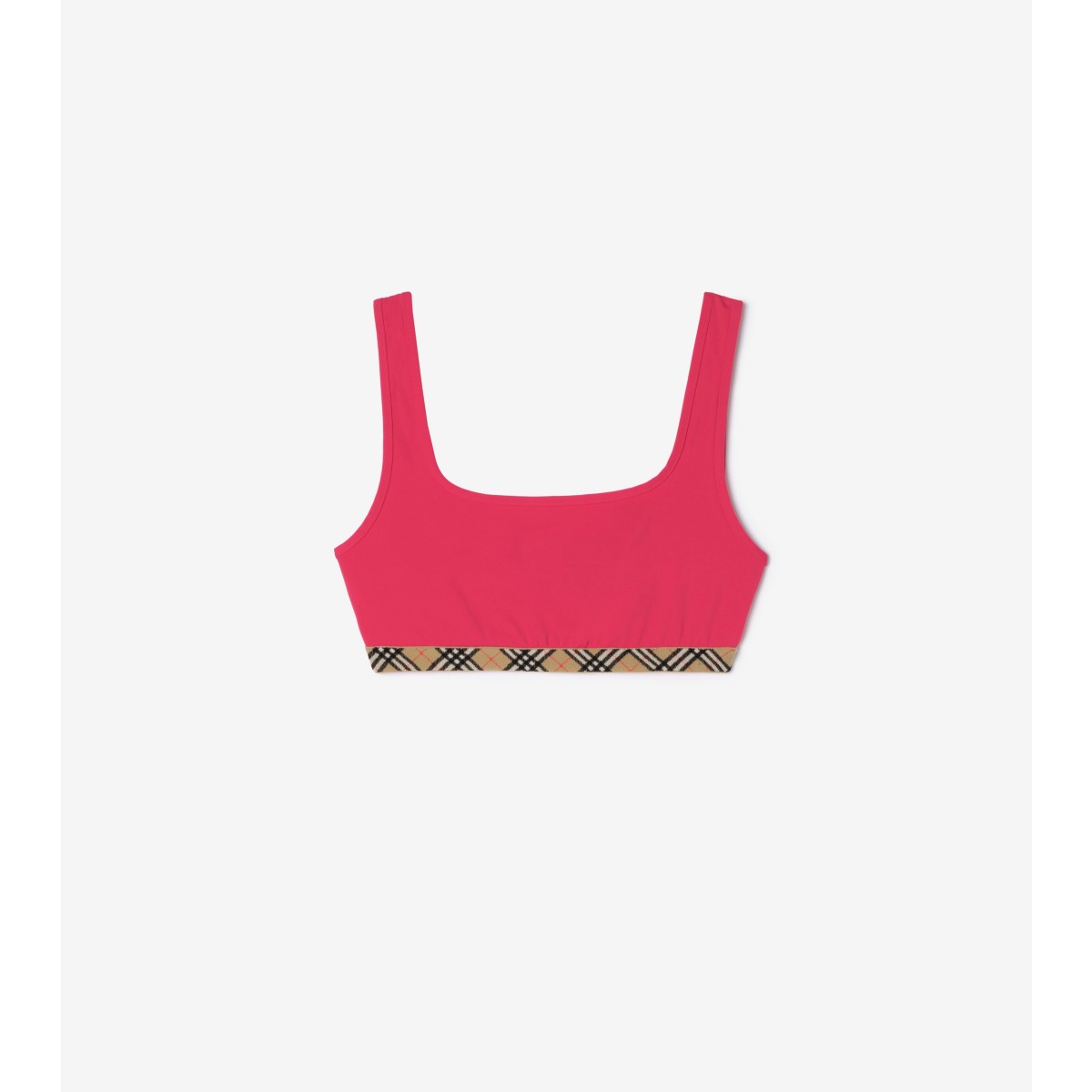  Check Trim Bikini Top