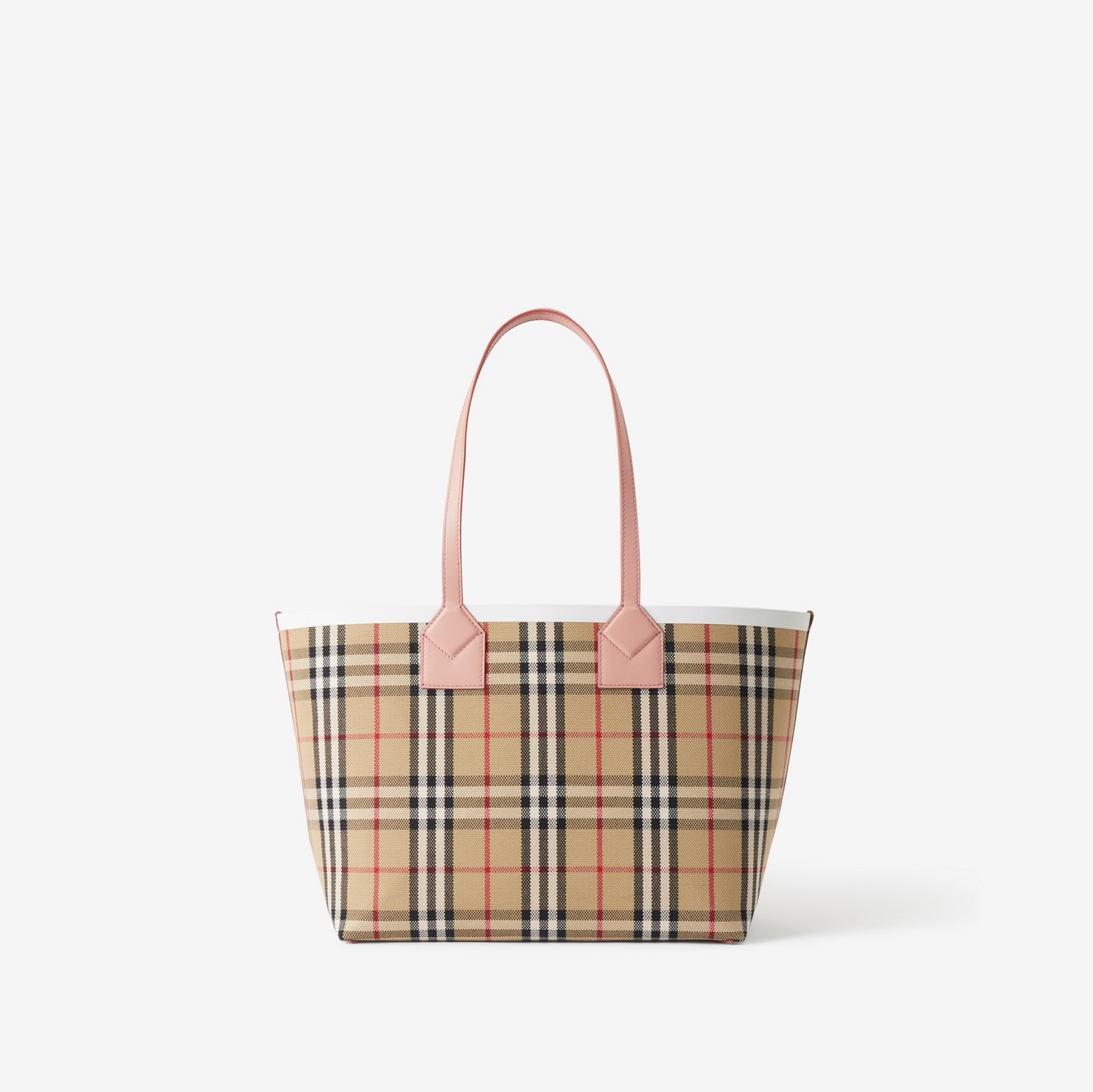 Small London Tote Bag in Archive Beige/dusky Pink - Women | Burberry® Official