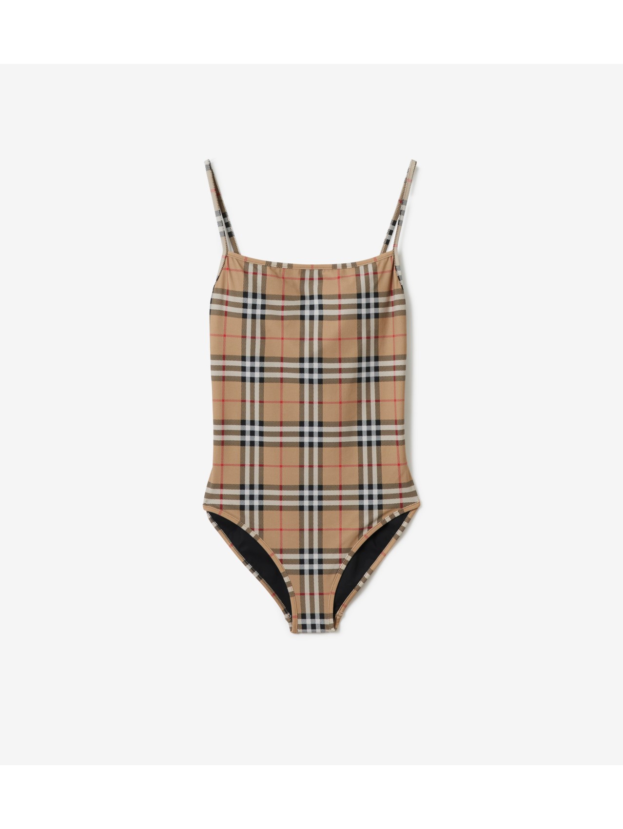 Check Swimsuit in Archive beige - Women, Nylon | Burberry® Official