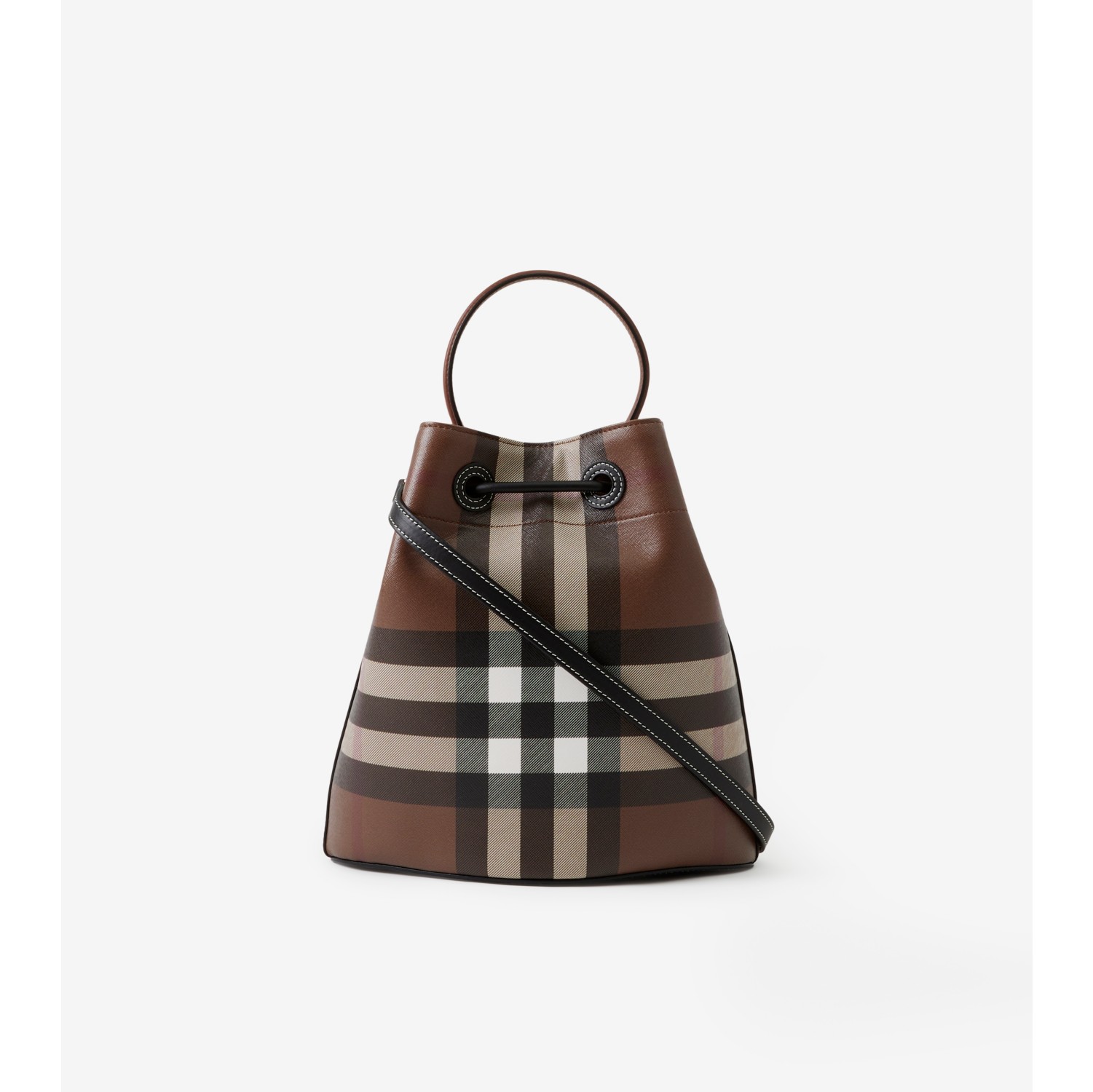 Small TB Bucket Bag in Dark birch brown - Women | Burberry® Official