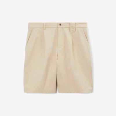 Burberry Ekd Cotton Cargo Shorts In Camel