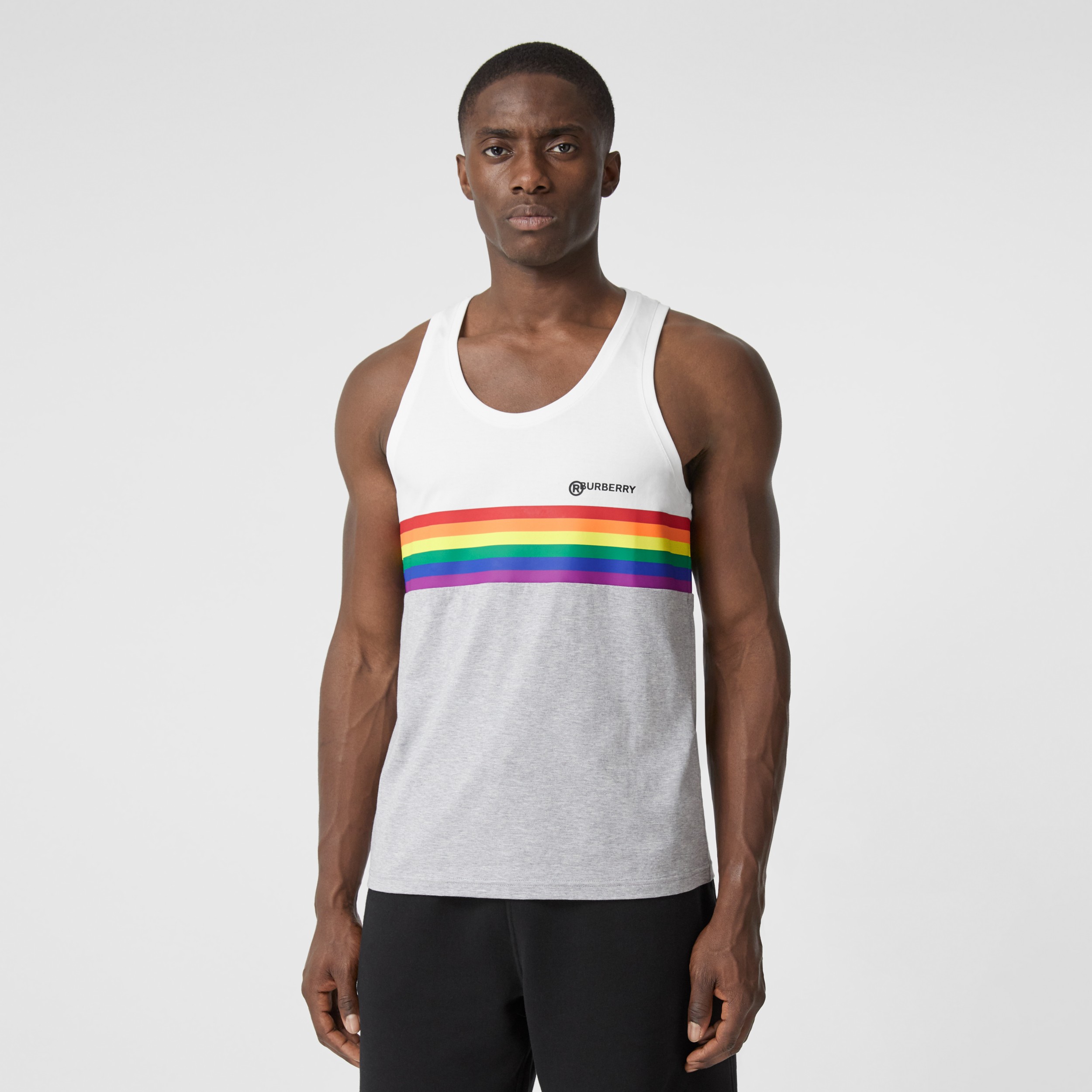 rainbow striped vest top