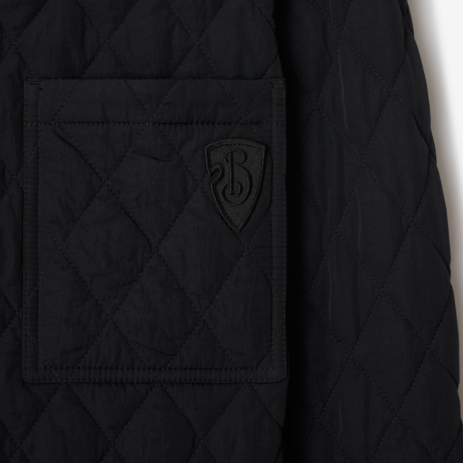 Reversible Quilted Nylon Overshirt in Black/sand - Men Reversible Quilted Nylon Overshirt in Black/sand - Men