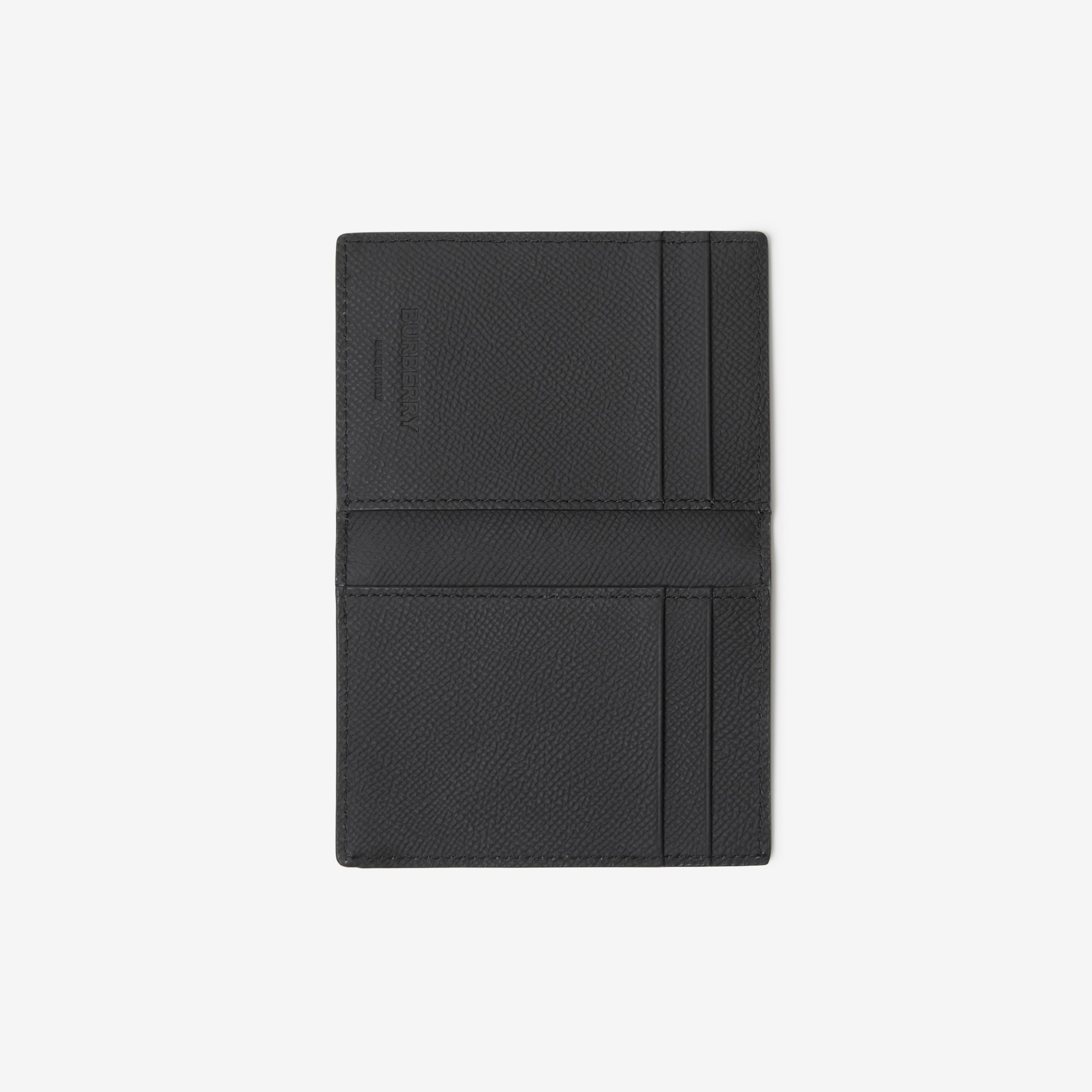 Grainy Leather TB Folding Card Case in Black/black - Men | Burberry® Official - 4