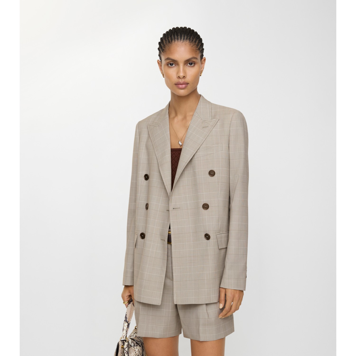 Check Wool Tailored Jacket - thumbnail 2