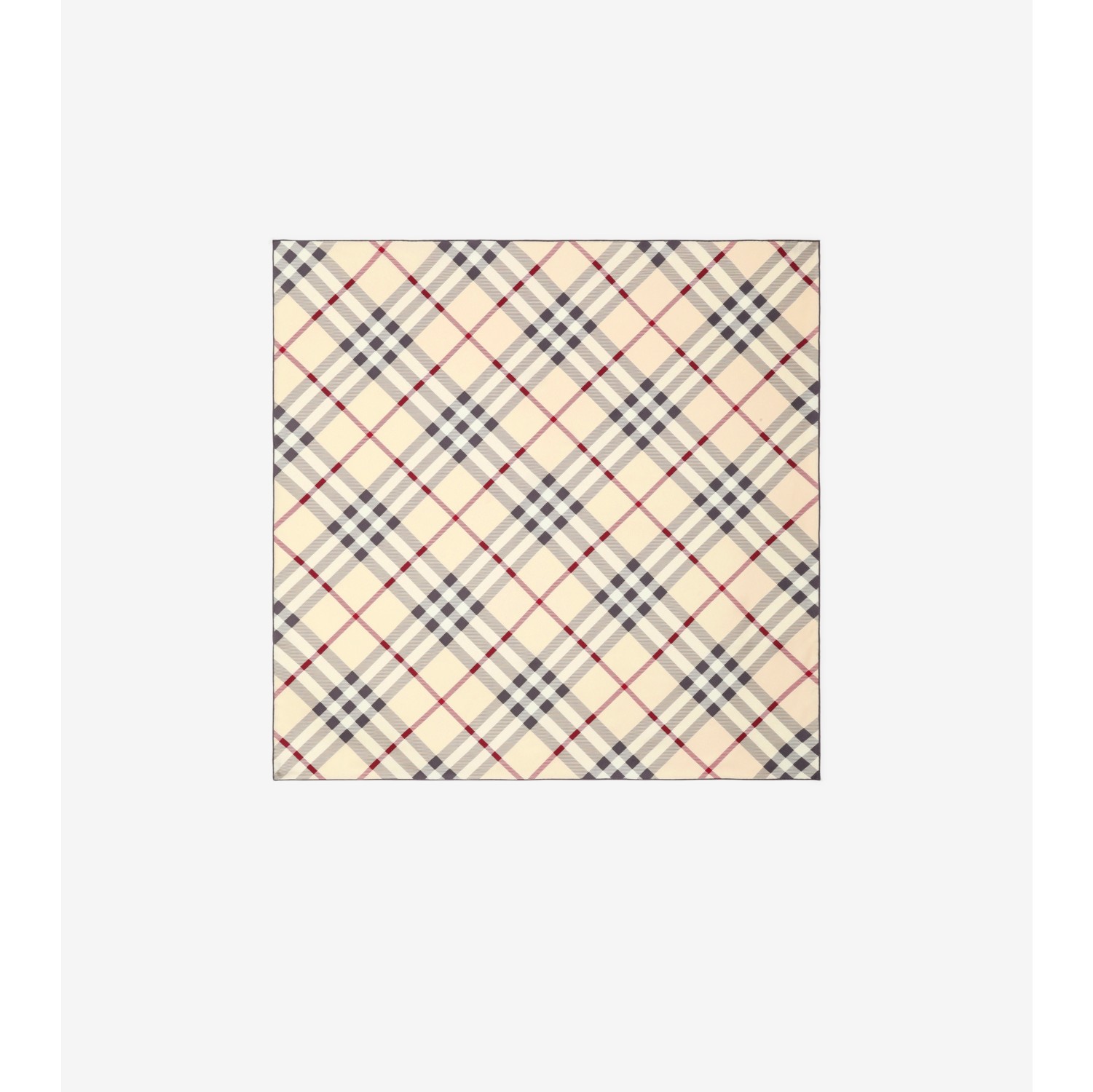 チェック シルク スカーフ (ストーン) | Burberry®公式サイト