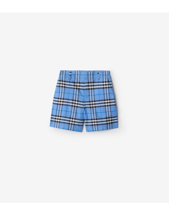 Check Cotton Oxford Shorts