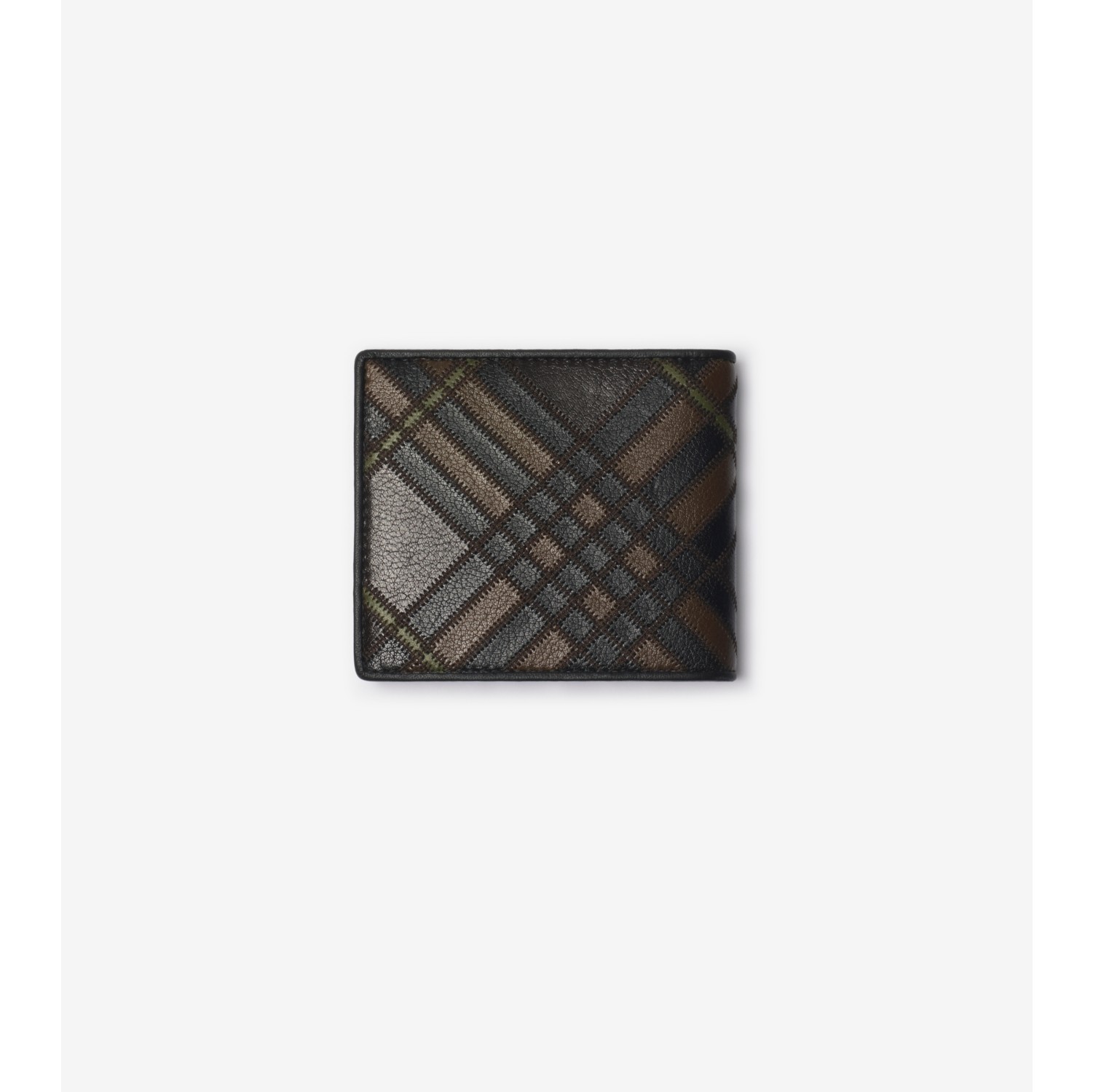Check Intarsia Bifold Wallet
