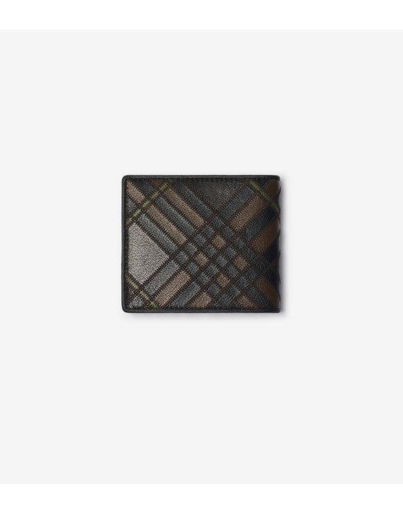 Check Intarsia Bifold Wallet