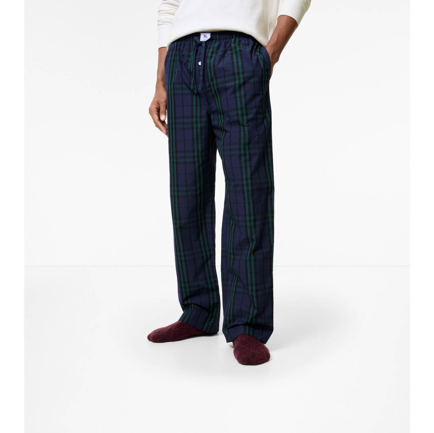 Baumwoll-Pyjamahose in Check