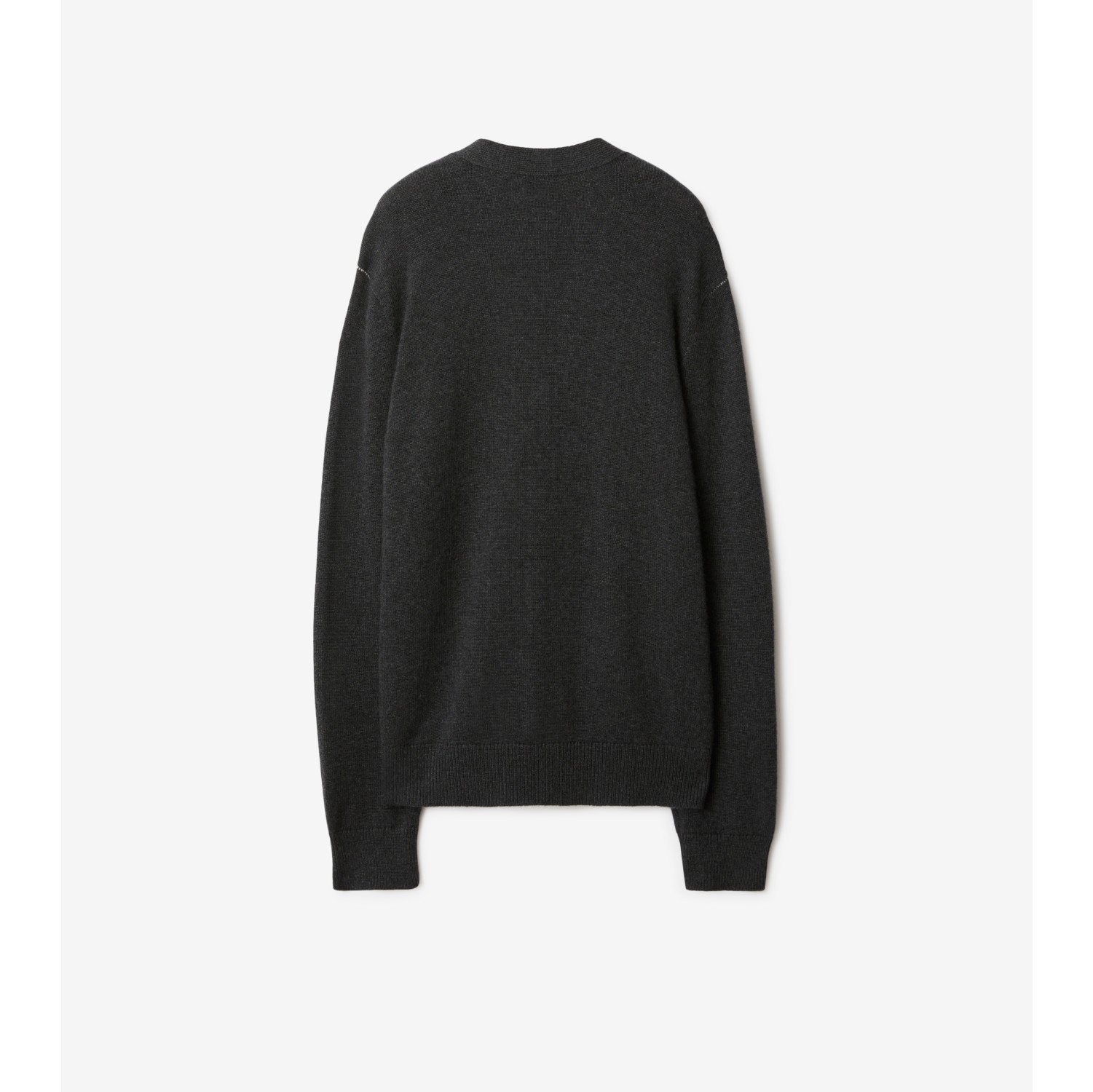 Gray melange cashmere and wool sweater - Man