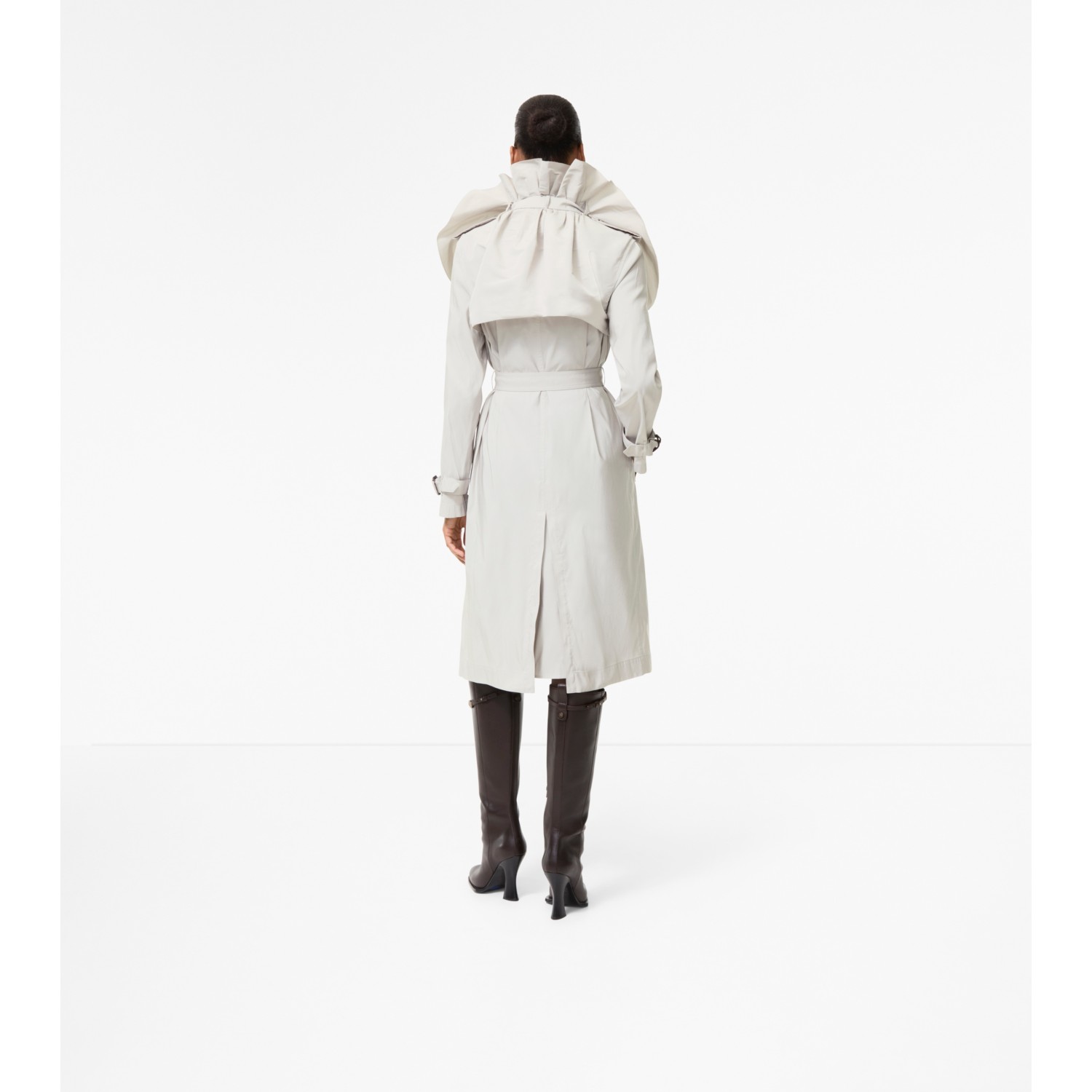 Long Faille Clare Trench Coat - thumbnail 5
