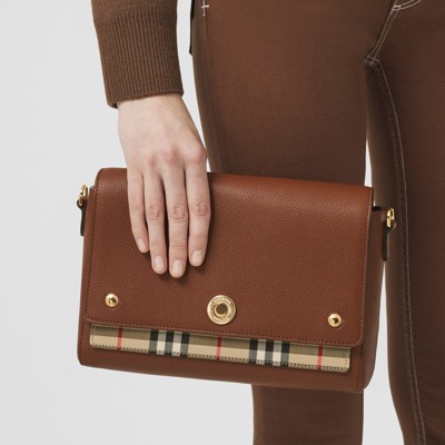 Note Leather & Vintage Check Crossbody Bag Burberry Slovakia, SAVE 37% -  