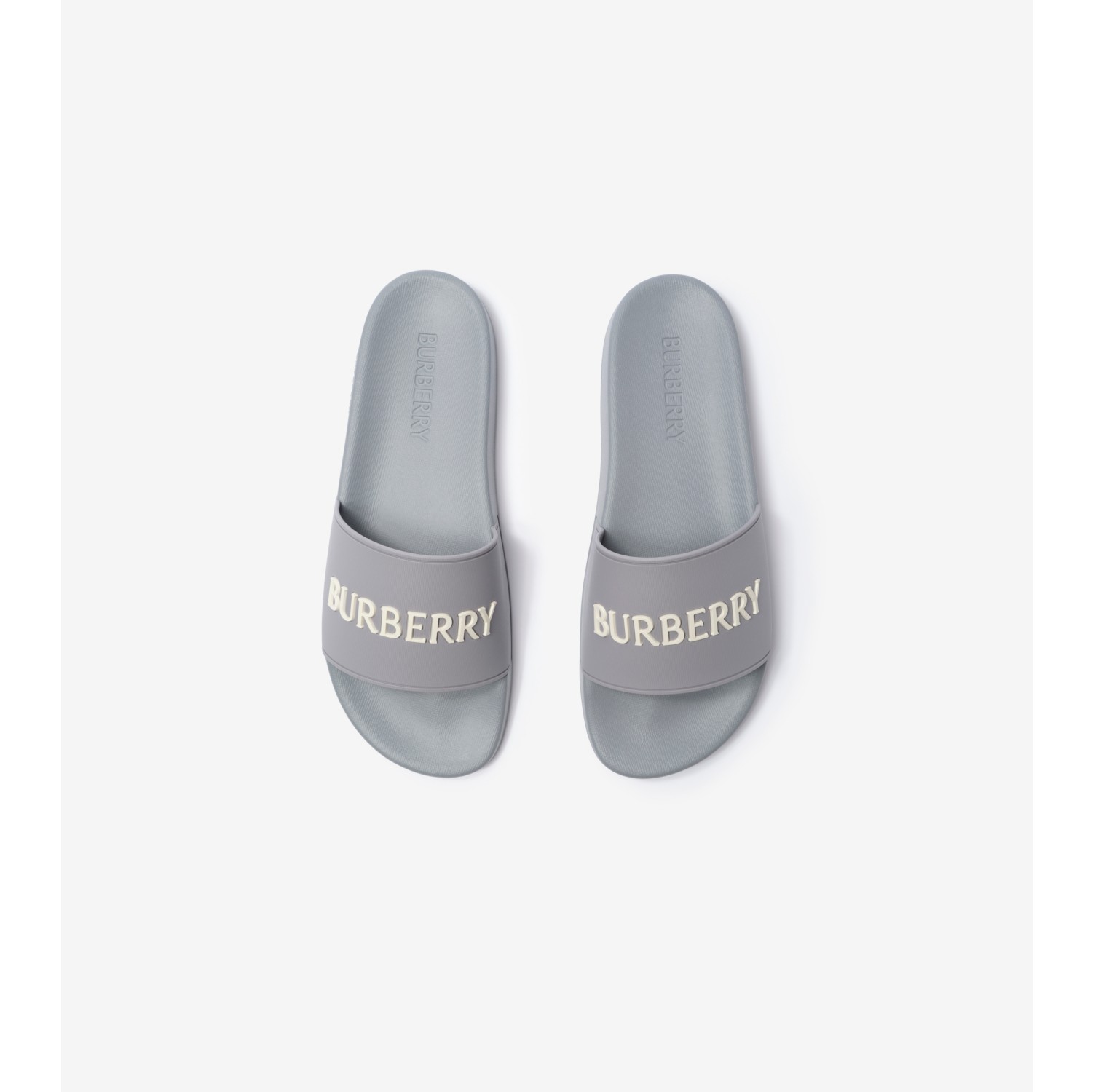 Logo Slides in Marble grey/dove beige - Men | Burberry® Official