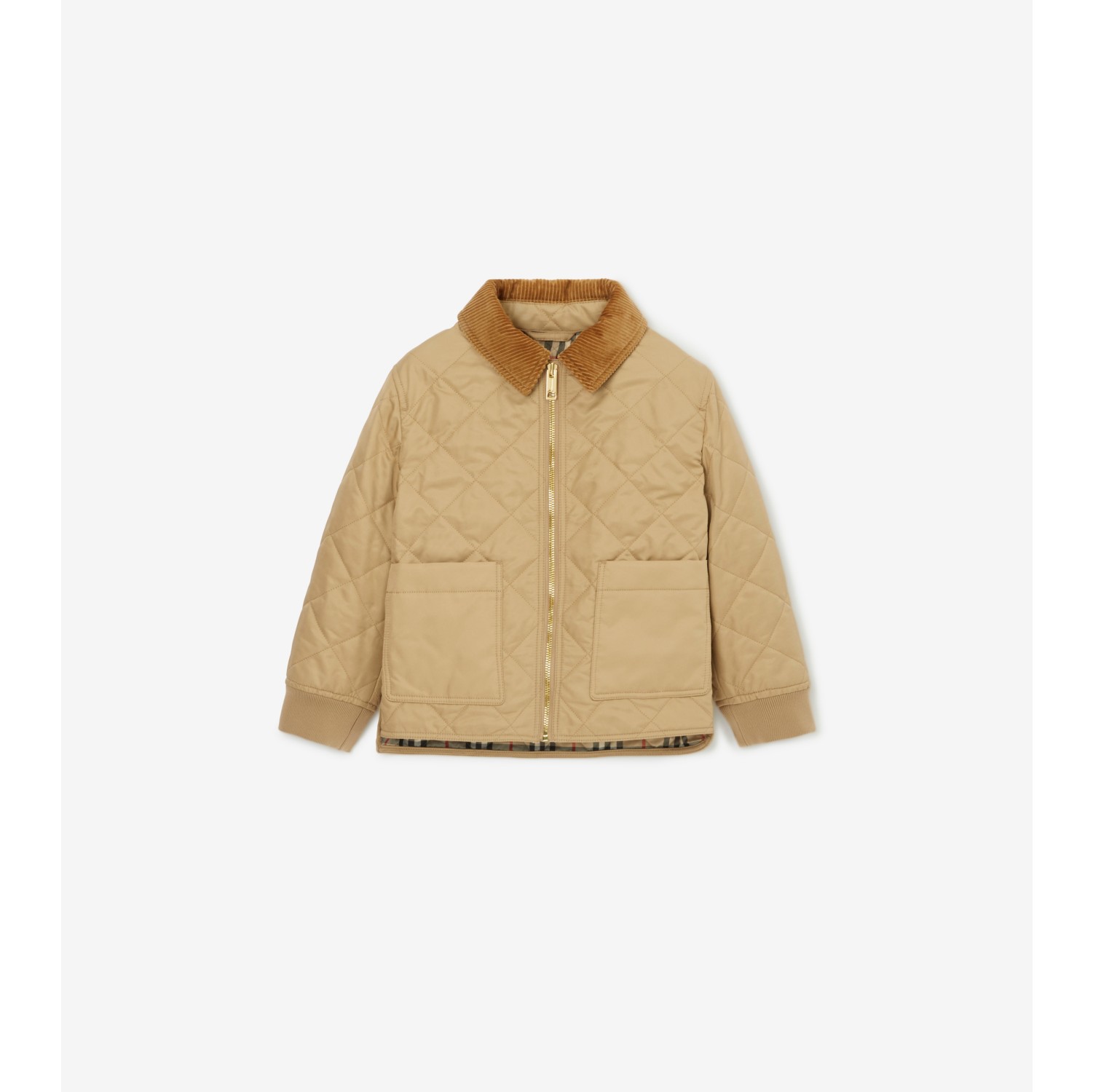 Burberry quilted jacket on sale zipper