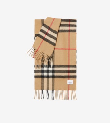 Check Cashmere Scarf In Archive Beige | Burberry® Official