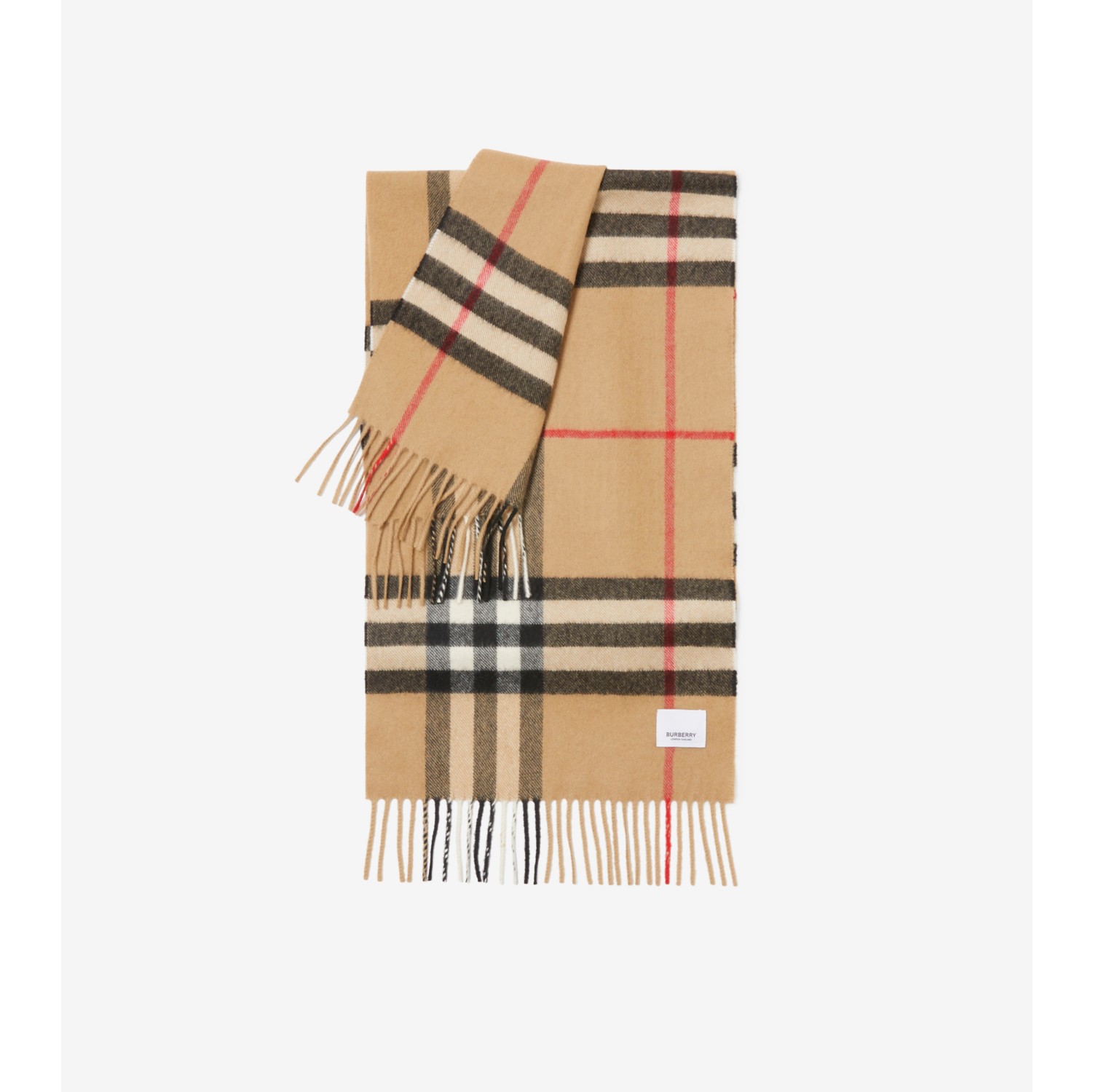 Lightweight Check Cashmere Scarf in Archive Beige | Burberry® Official