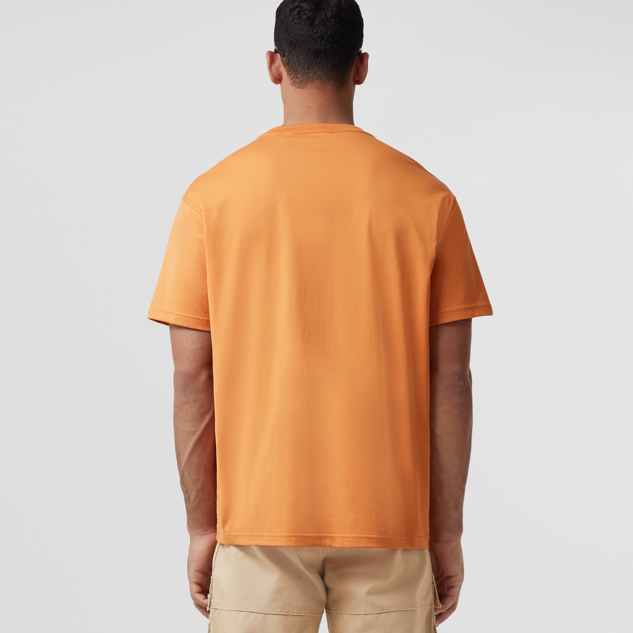 Oak Leaf Crest Cotton T-shirt in Dusty Orange - Men | Burberry® Official