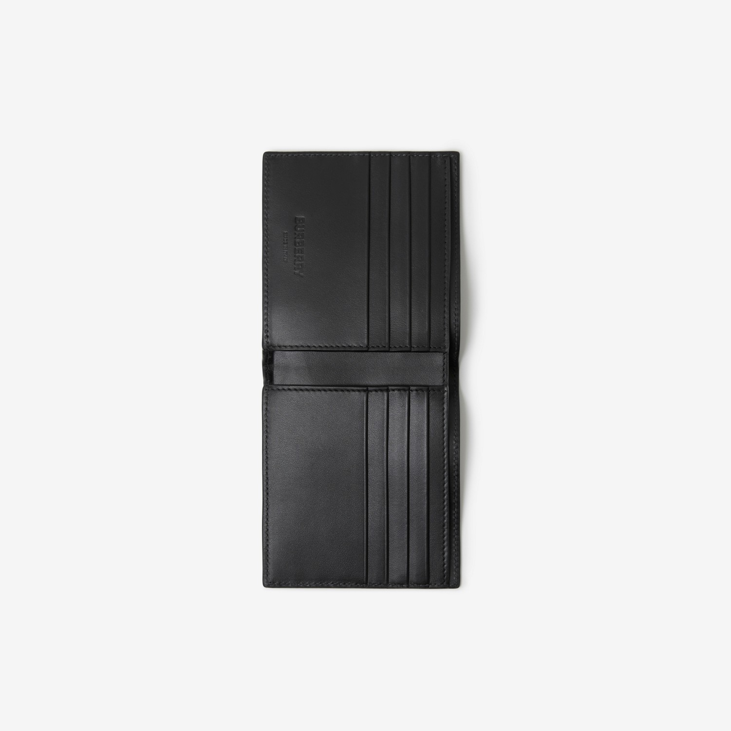 Grainy Leather TB Bifold Wallet in Black/black - Men | Burberry® Official