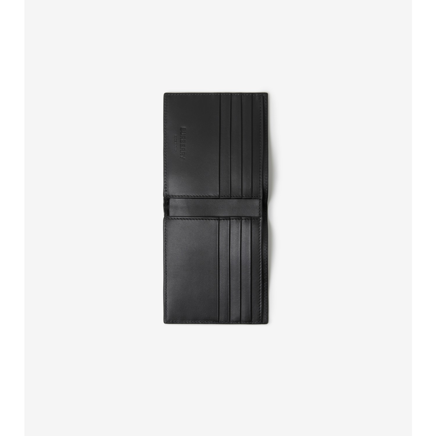 Burberry Black Leather Tb Wallet for Men