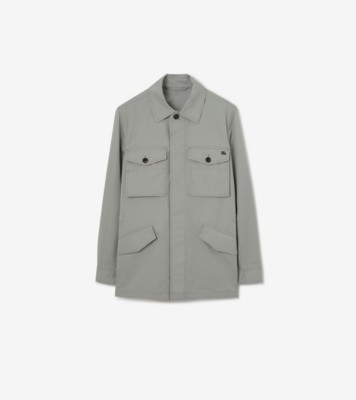 Cotton Twill Bradmore Jacket in Rainy grey - Men | Burberry® Official