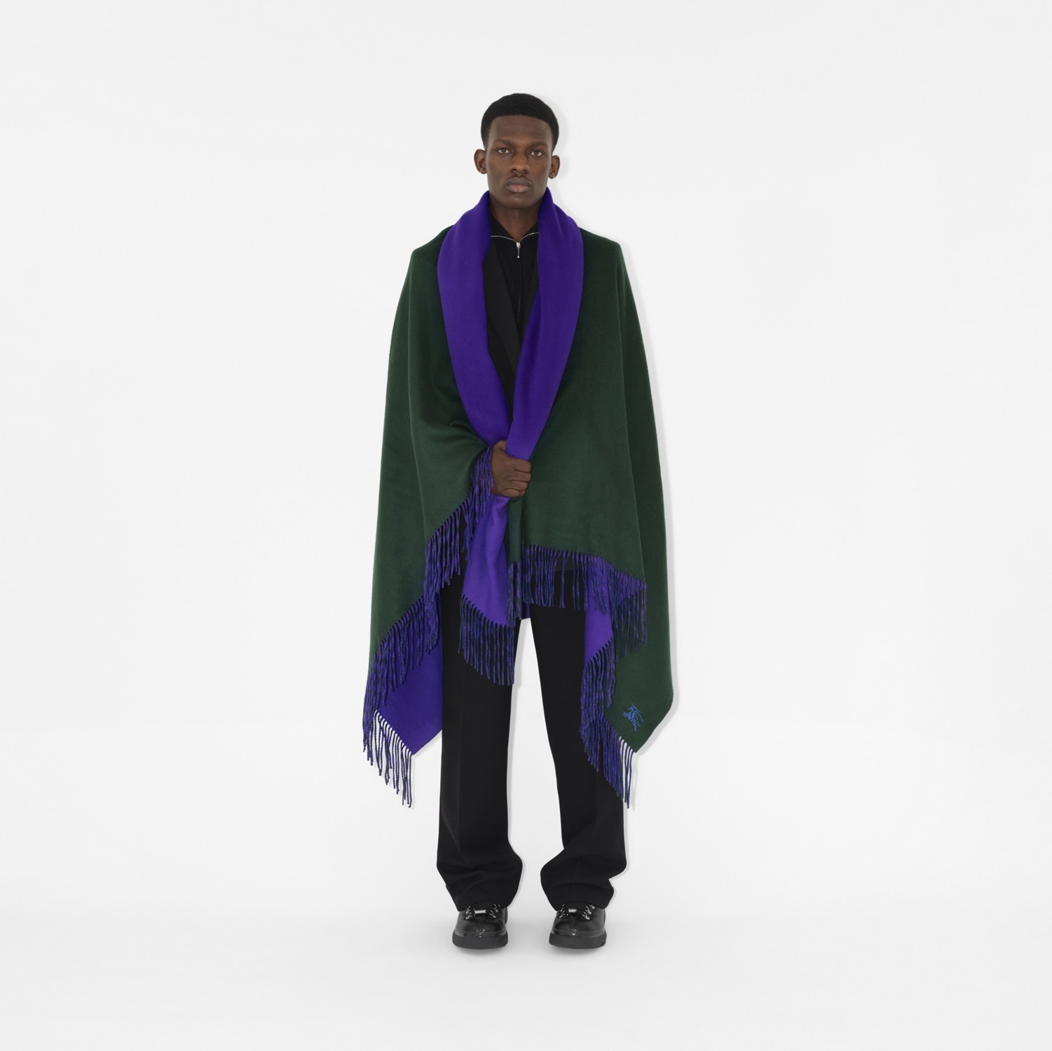 EKD Cashmere Blanket in Vine/royal | Burberry® Official