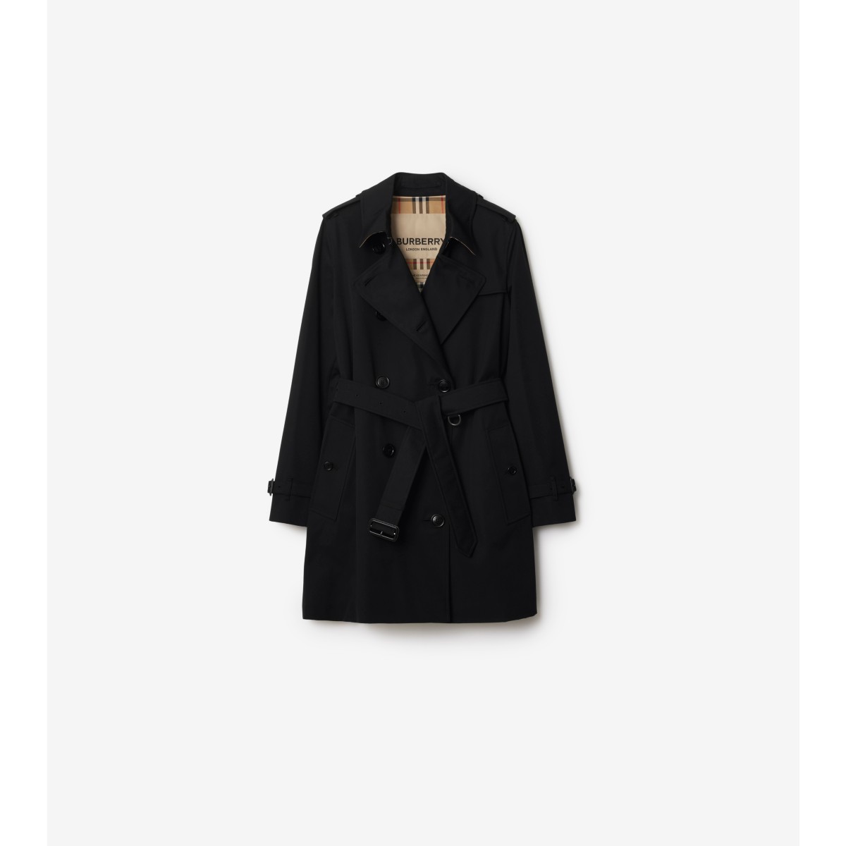  Check Short Kensington Heritage Trench Coat