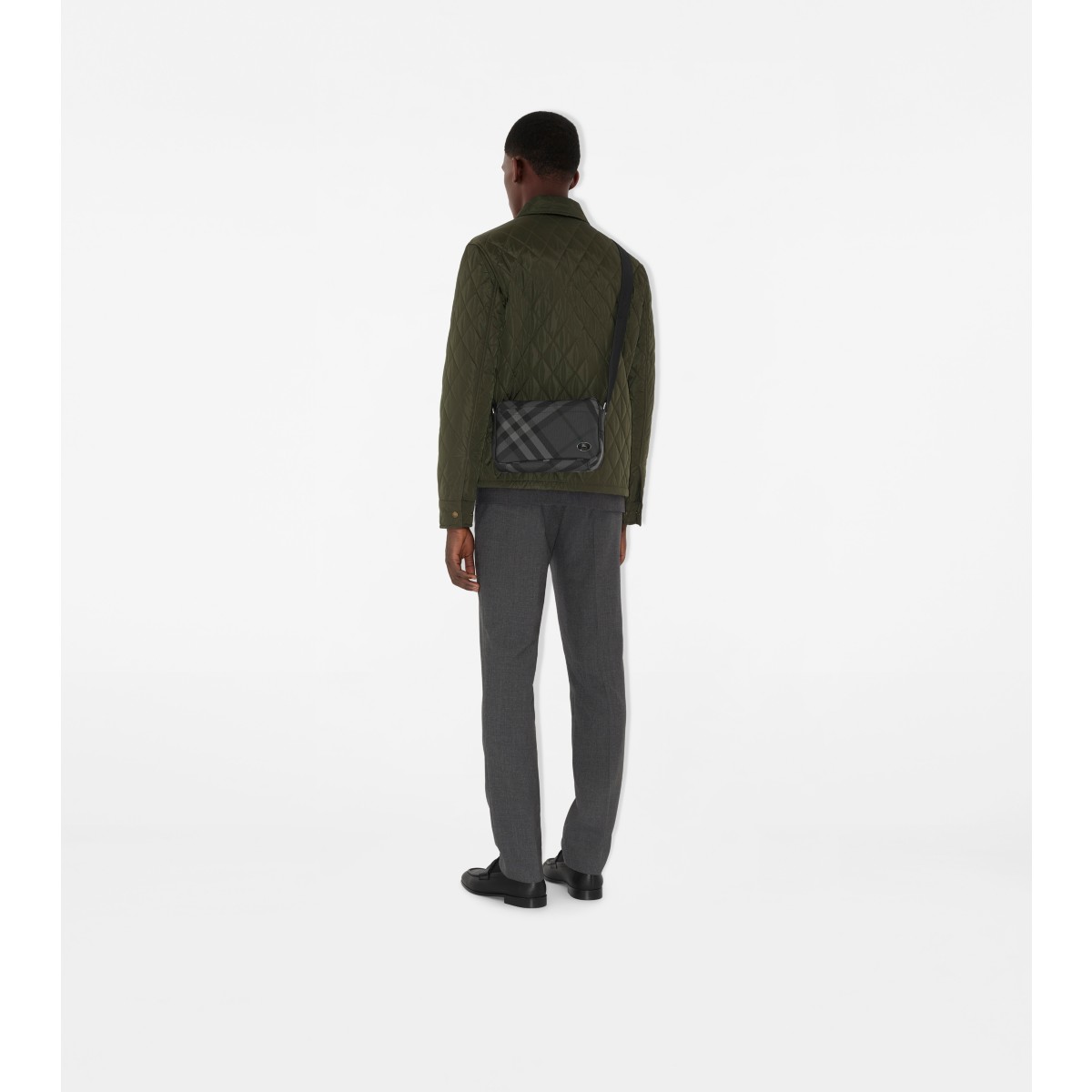  Check Slim Grid Crossbody Bag