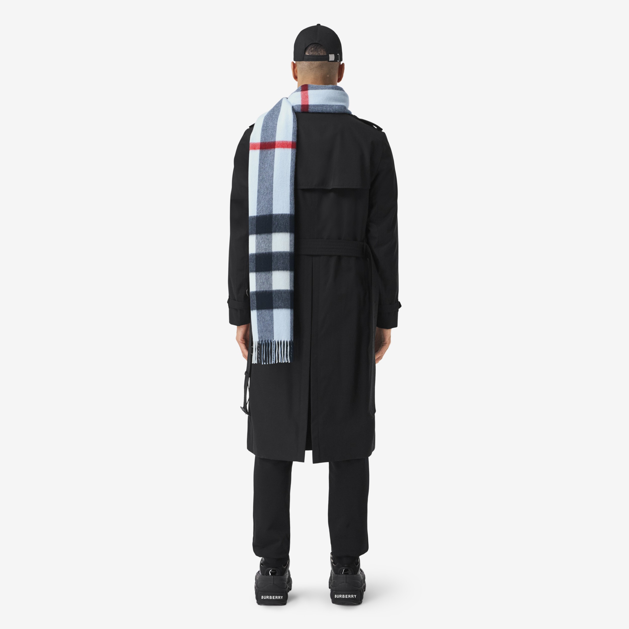 Cachecol xadrez de cashmere (Azul Claro) | Burberry® oficial - 4
