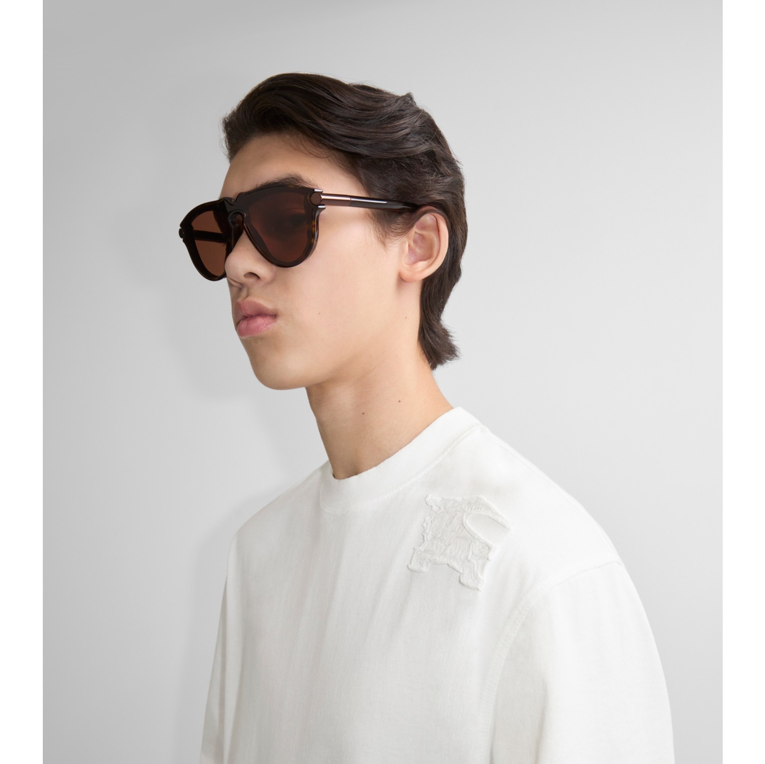 Tubular Sunglasses in Dark tan Burberry Official