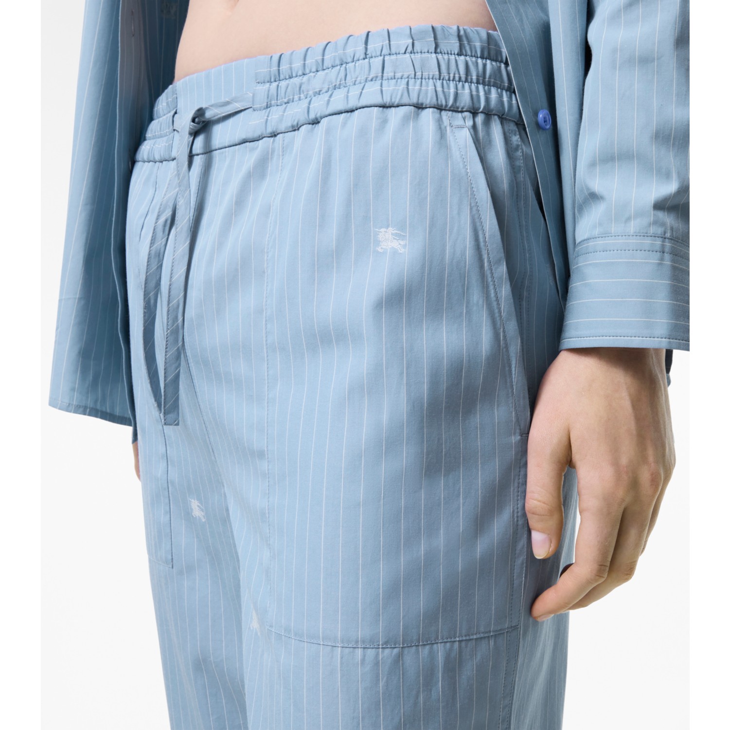 Knight Fil Coupé Striped Trousers in Cornflower blue - Women, Cotton | Burberry® Official